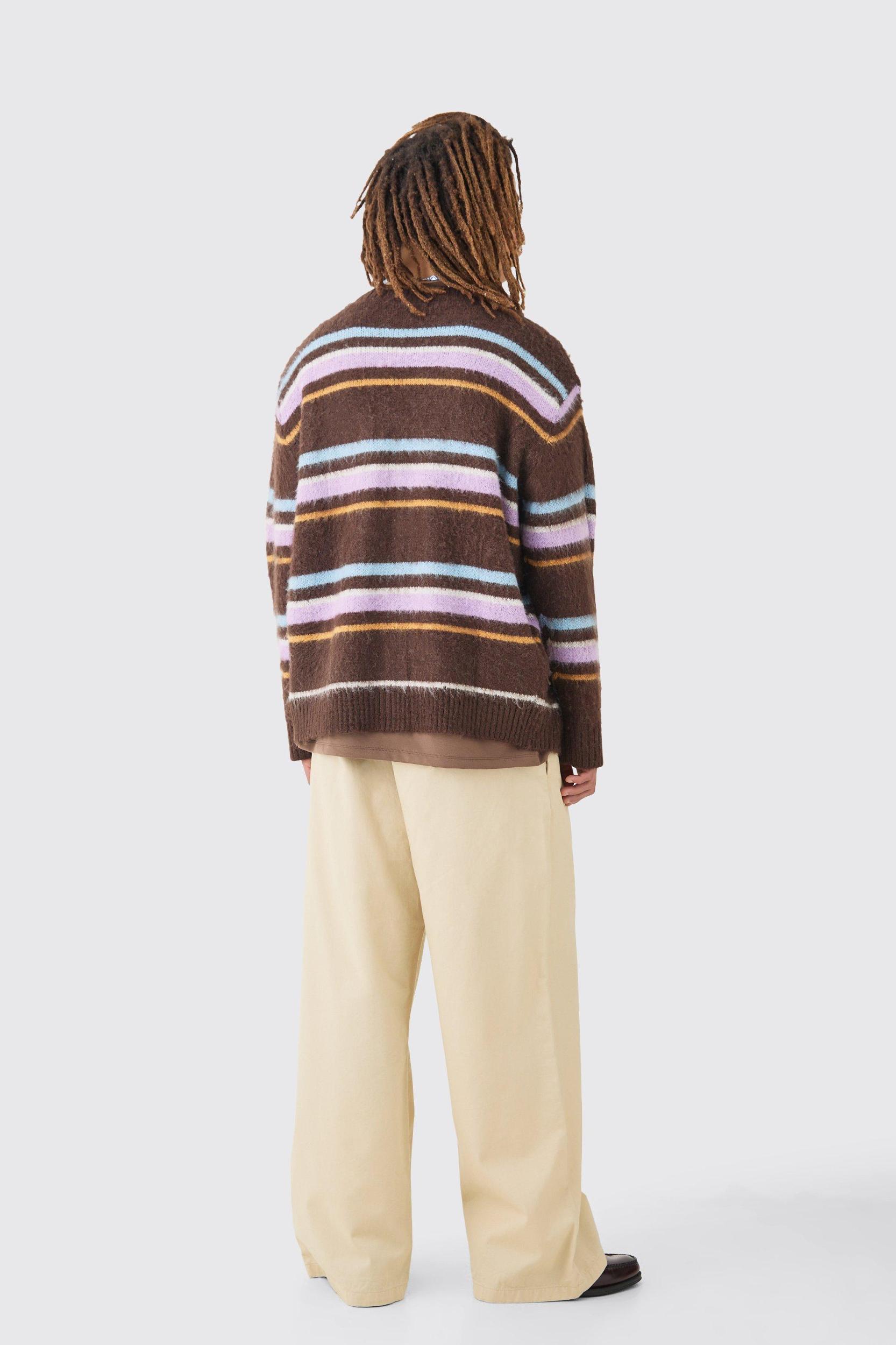 Fixed Waist Extreme Wide Fit Chino With Charm | boohooMAN USA Product Image