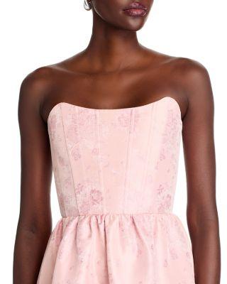 Virginia Ruffled Hem Strapless Dress Product Image