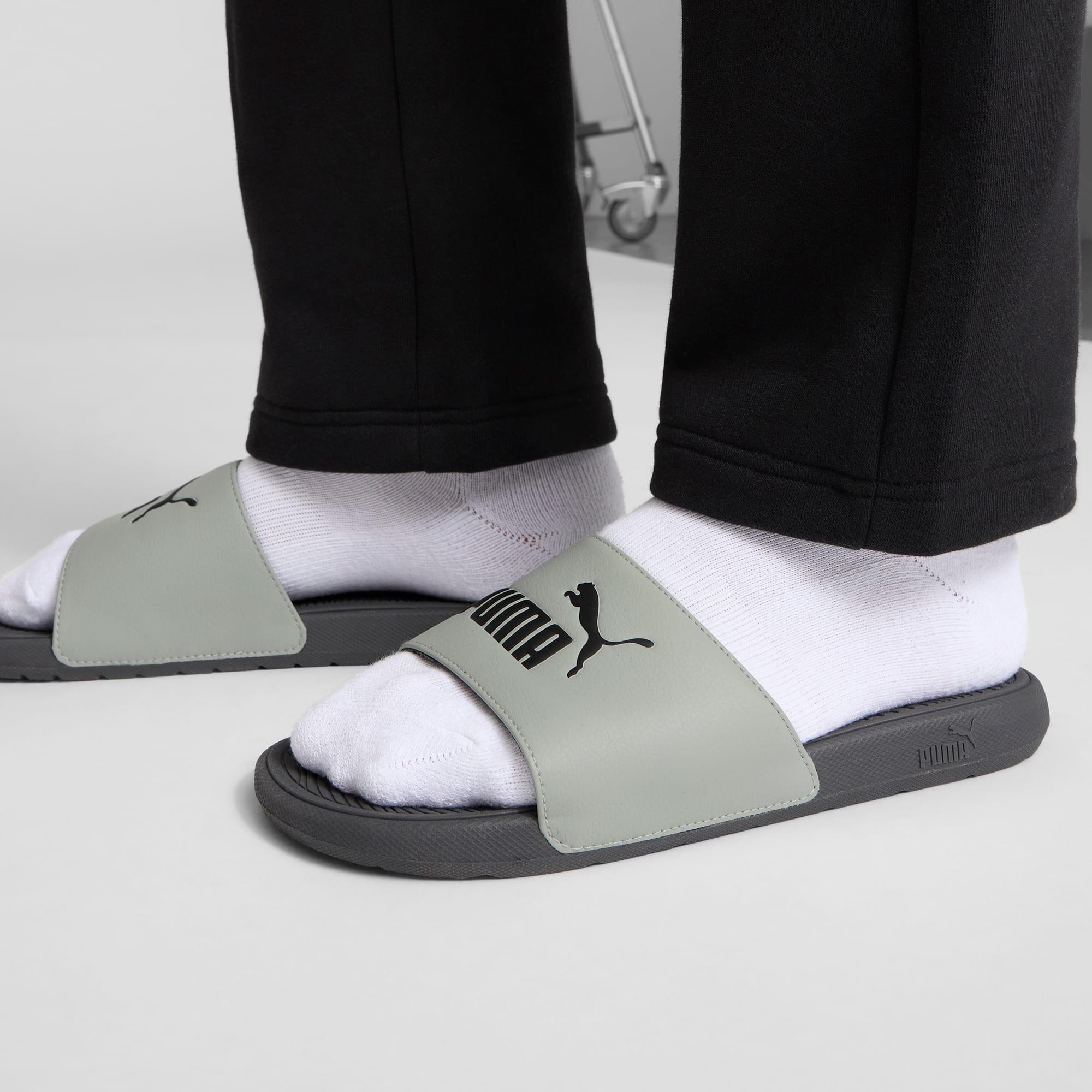 PUMA Cool Cat 2.0 Men's Slides in Grey Product Image