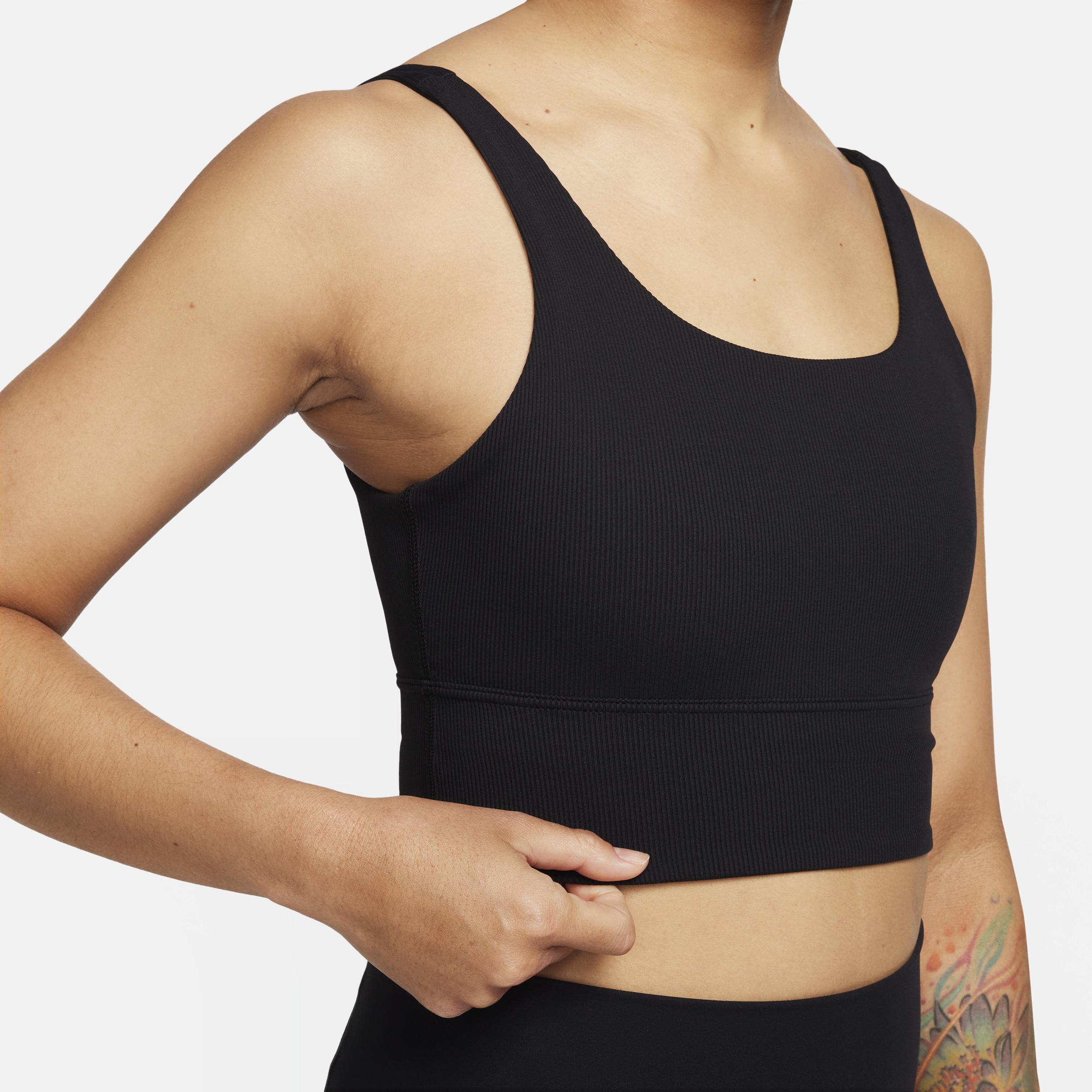 Nike Womens Zenvy Rib Light-Support Non-Padded Longline Sports Bra | FQ0410-010 Product Image