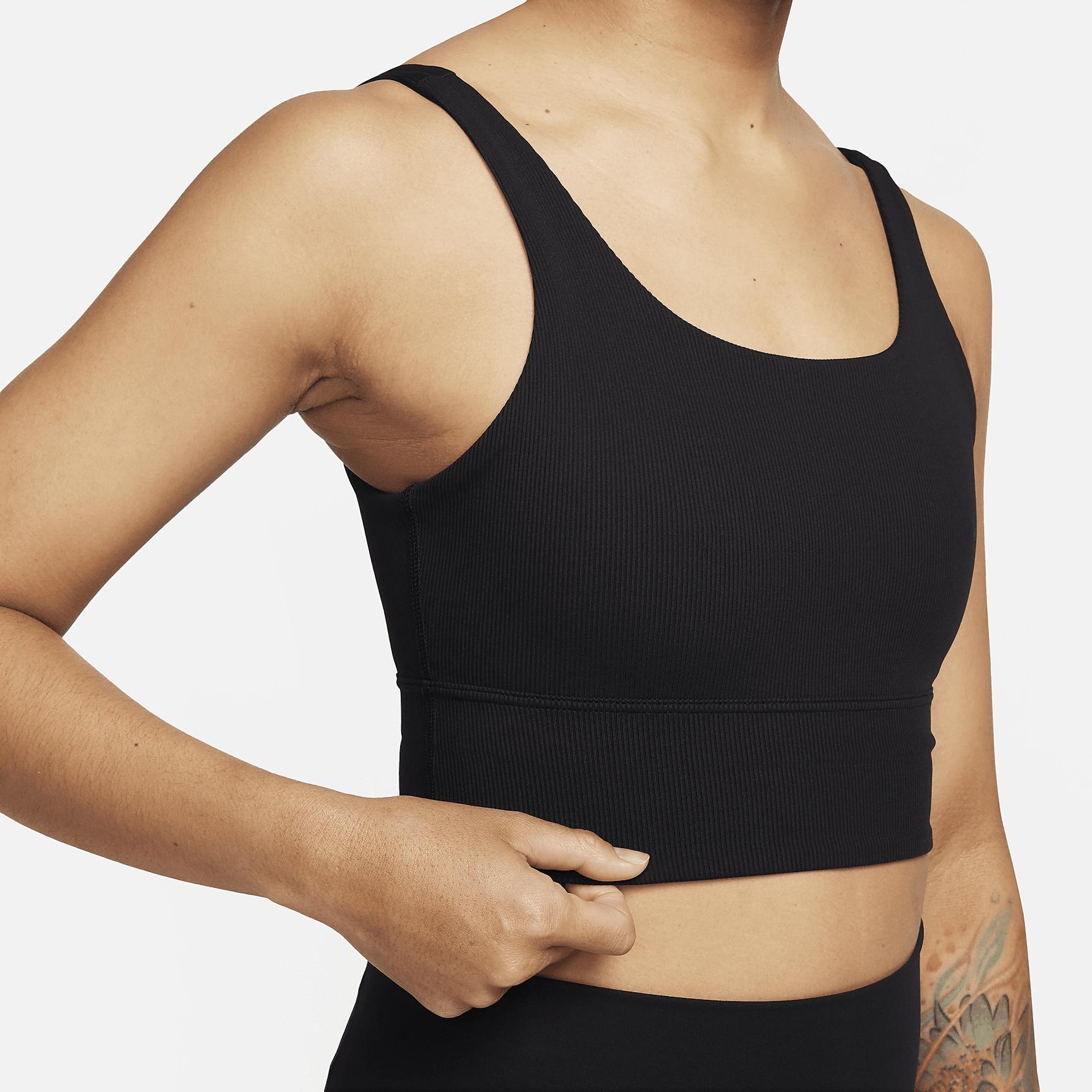 Nike Womens Zenvy Rib Light-Support Non-Padded Longline Sports Bra | FQ0410-010 Product Image