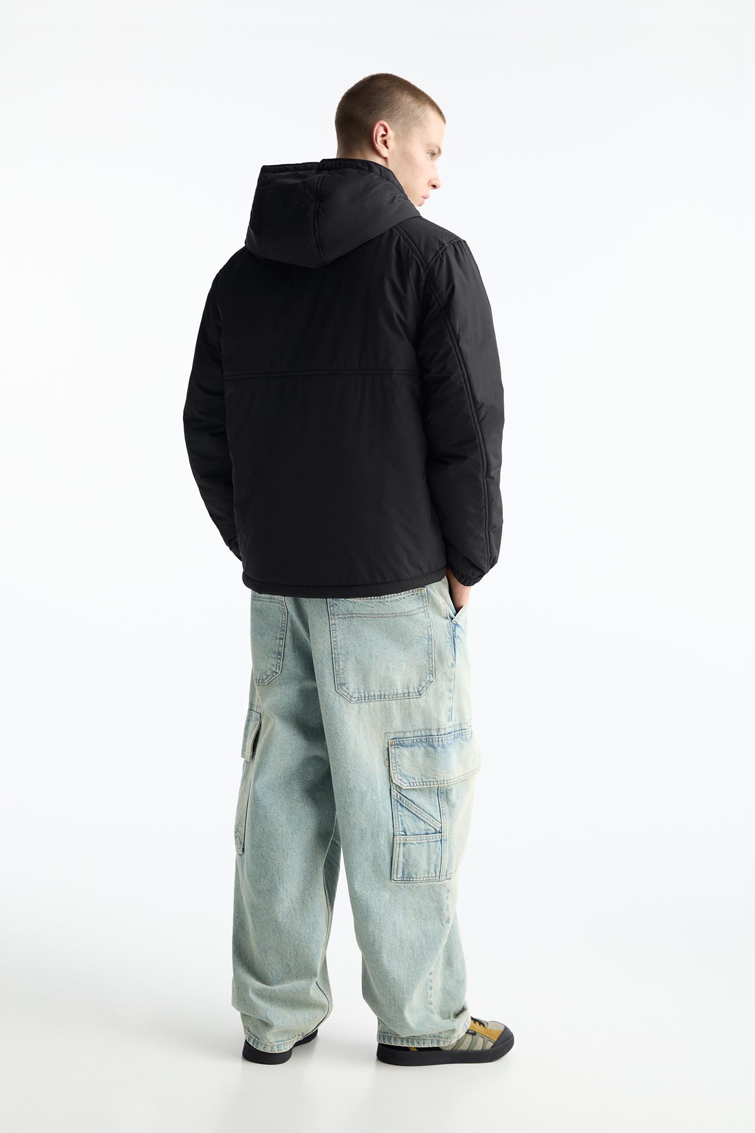 Jacket with pouch pocket and logo Product Image