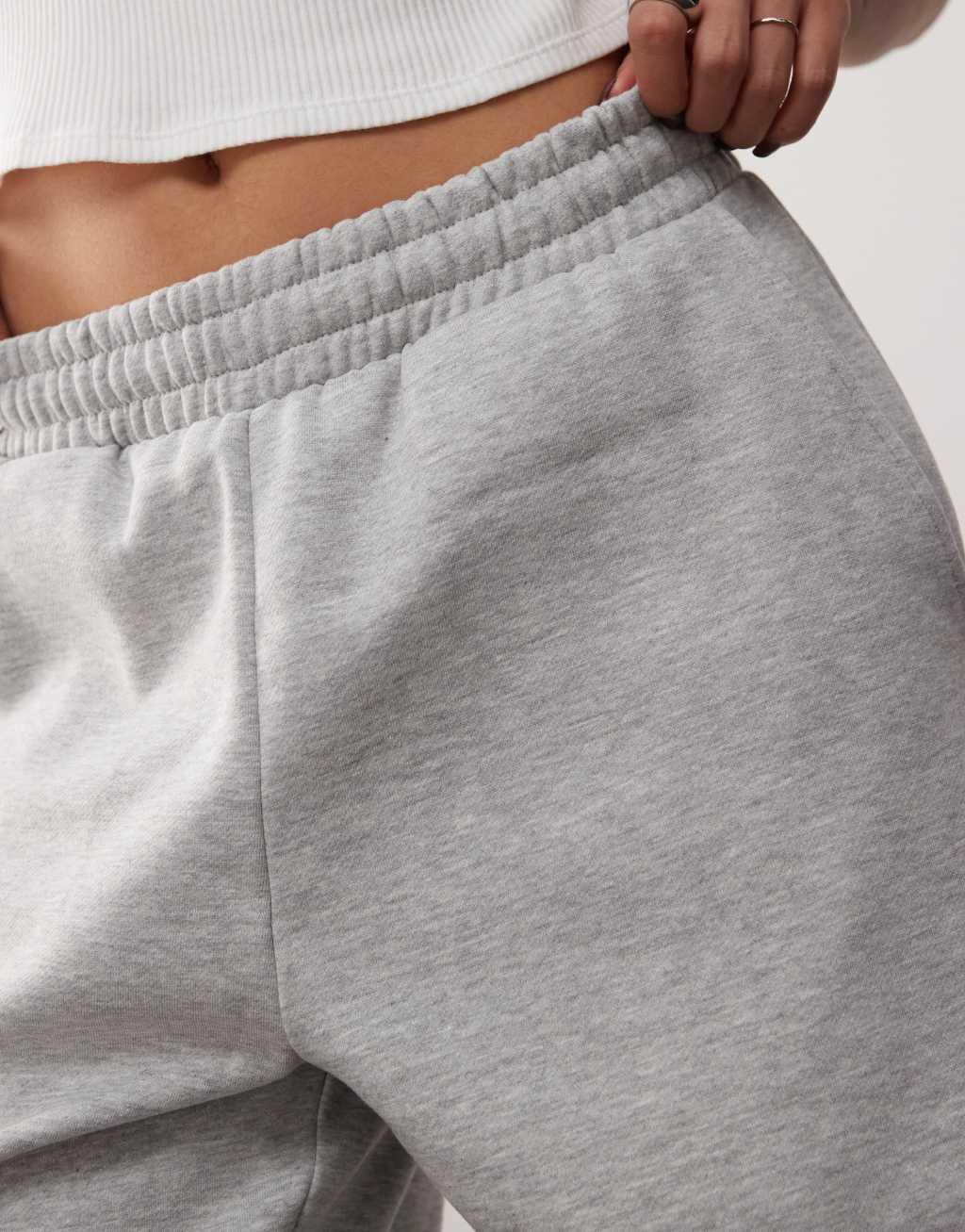Weekday wide leg sweatpants in heather gray Product Image
