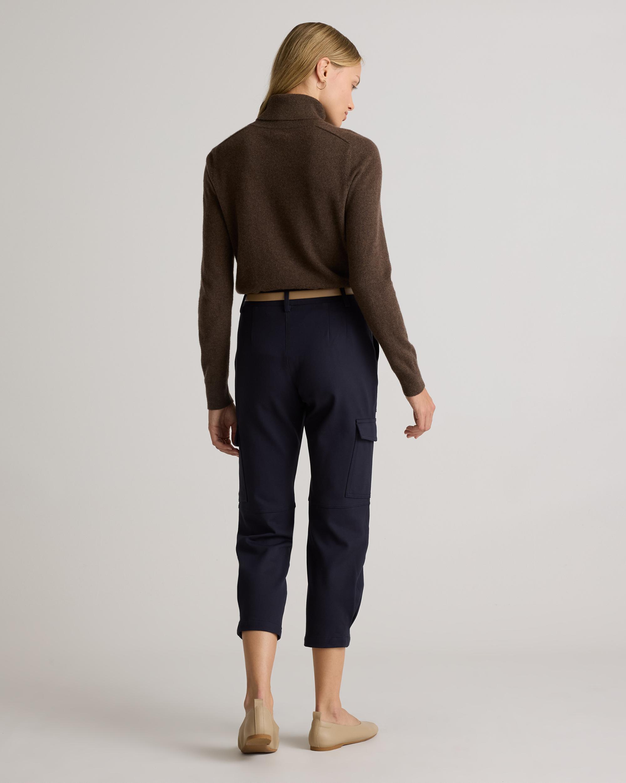 Quince | Women's Ultra-Stretch Ponte Tapered Cargo Pants Size XL, Rayon Product Image