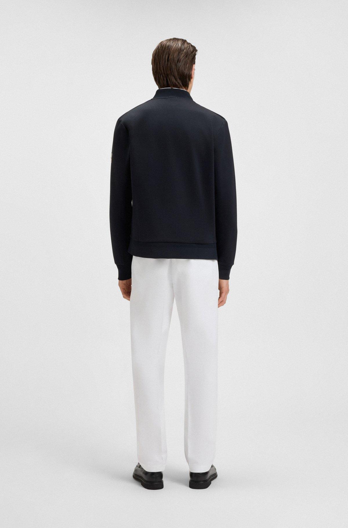 BOSS - Zip-up sweatshirt with padded front - Dark Blue Product Image