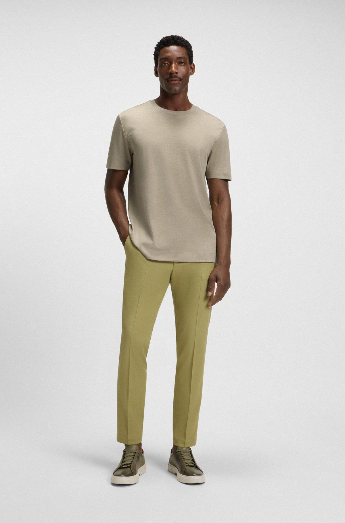 Regular-fit T-shirt in mercerized cotton and silk Product Image