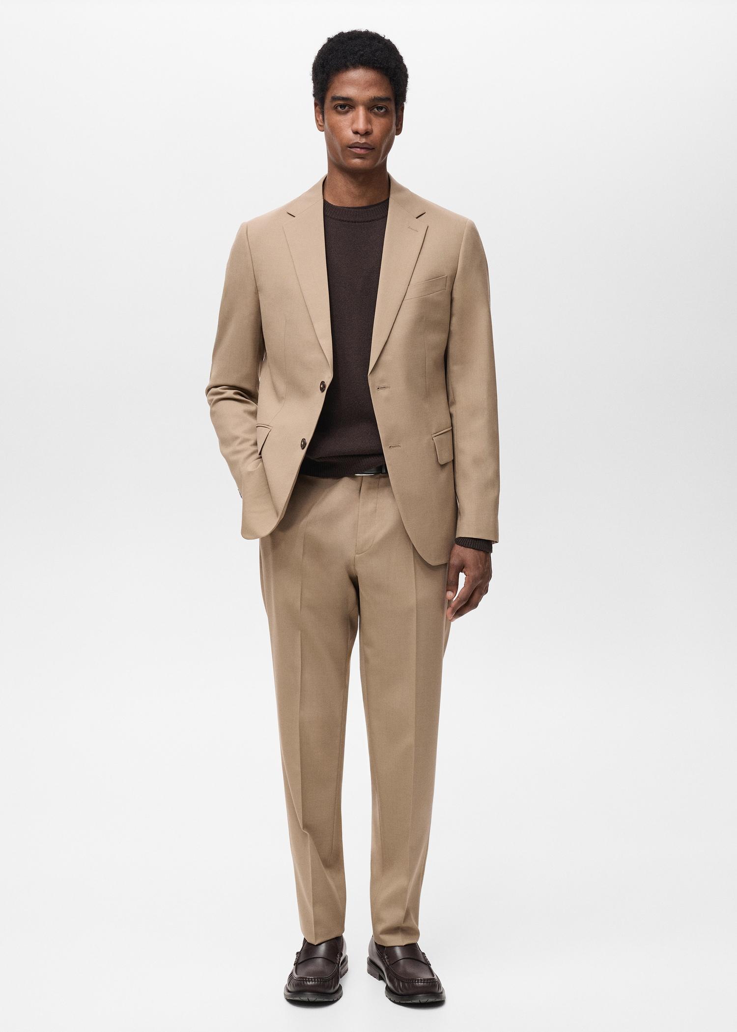 Turin 100% virgin wool suit blazer - Men | MANGO USA Product Image