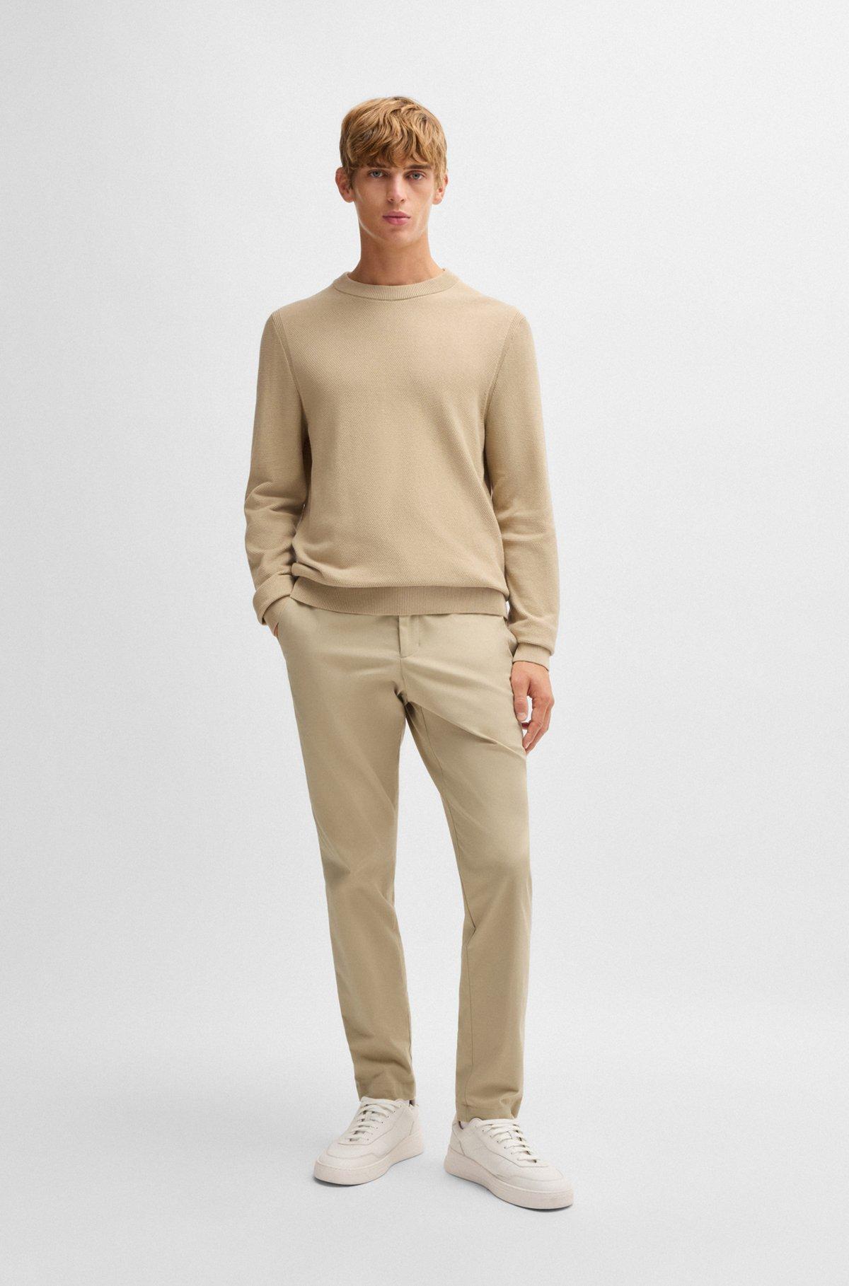 Slim-fit trousers in washable stretch cotton Product Image