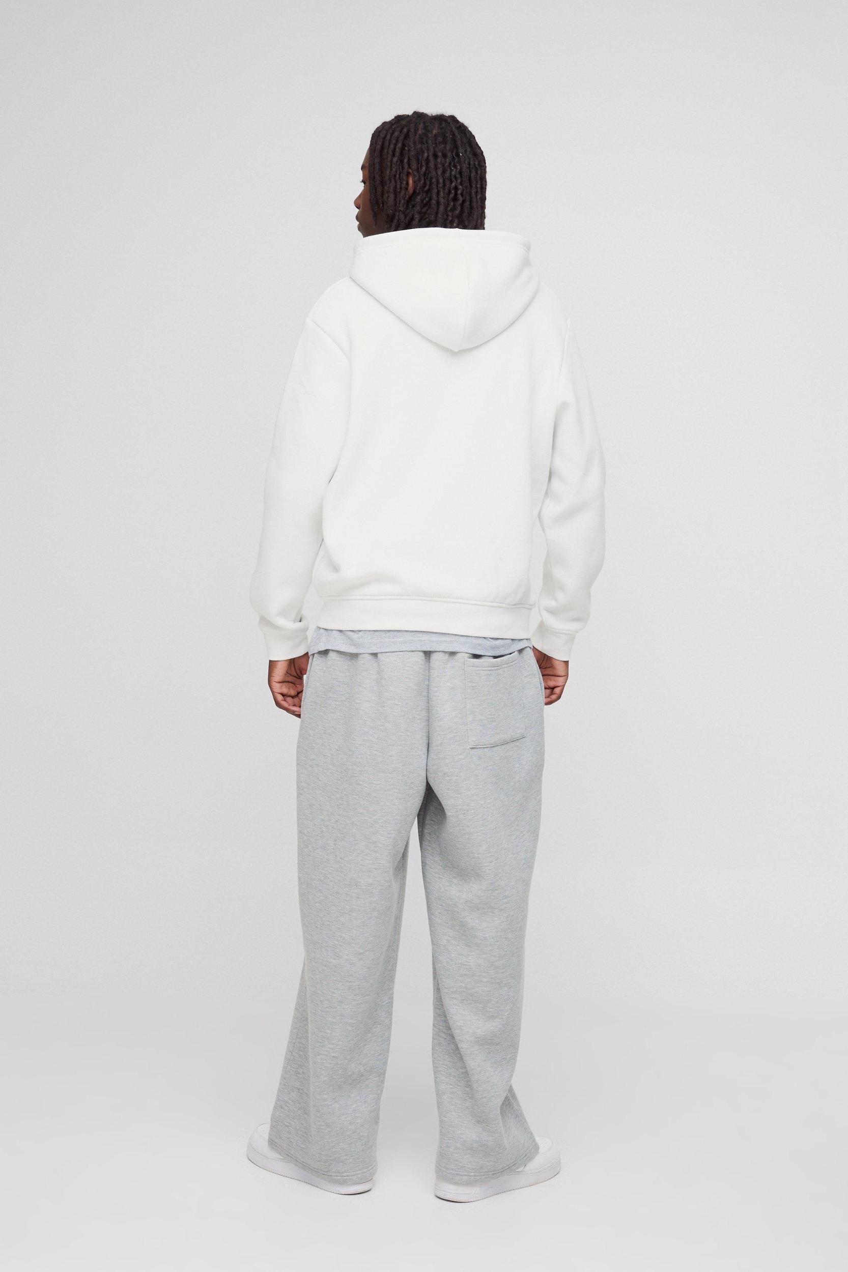 330GSM Basic Regular Fit Zip Through Hoodie | boohooMAN USA Product Image