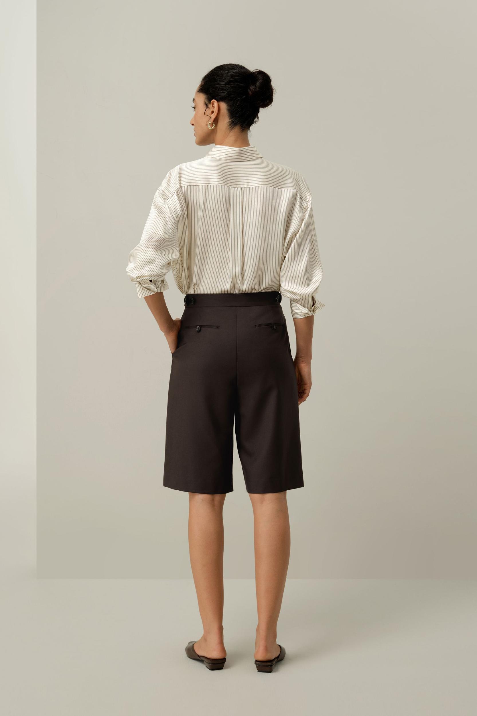 Silk Charmeuse Pinstripe Shirt Product Image
