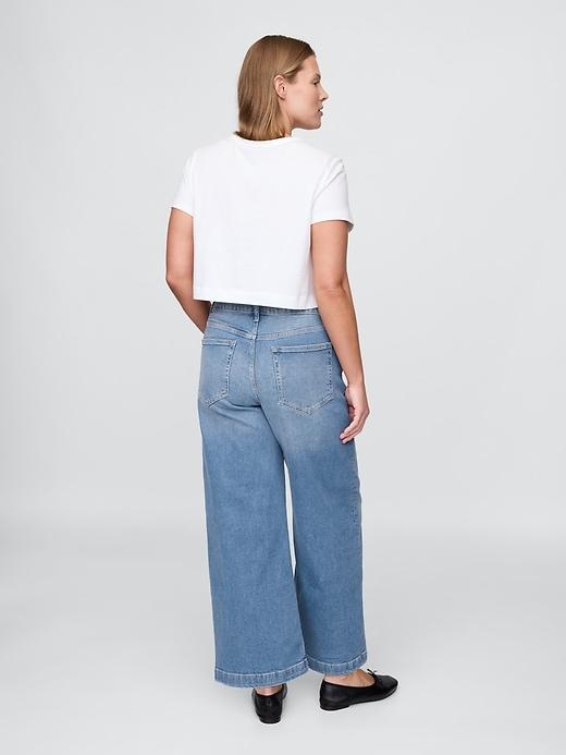 High Rise Stride Wide-Leg Ankle Jeans Product Image