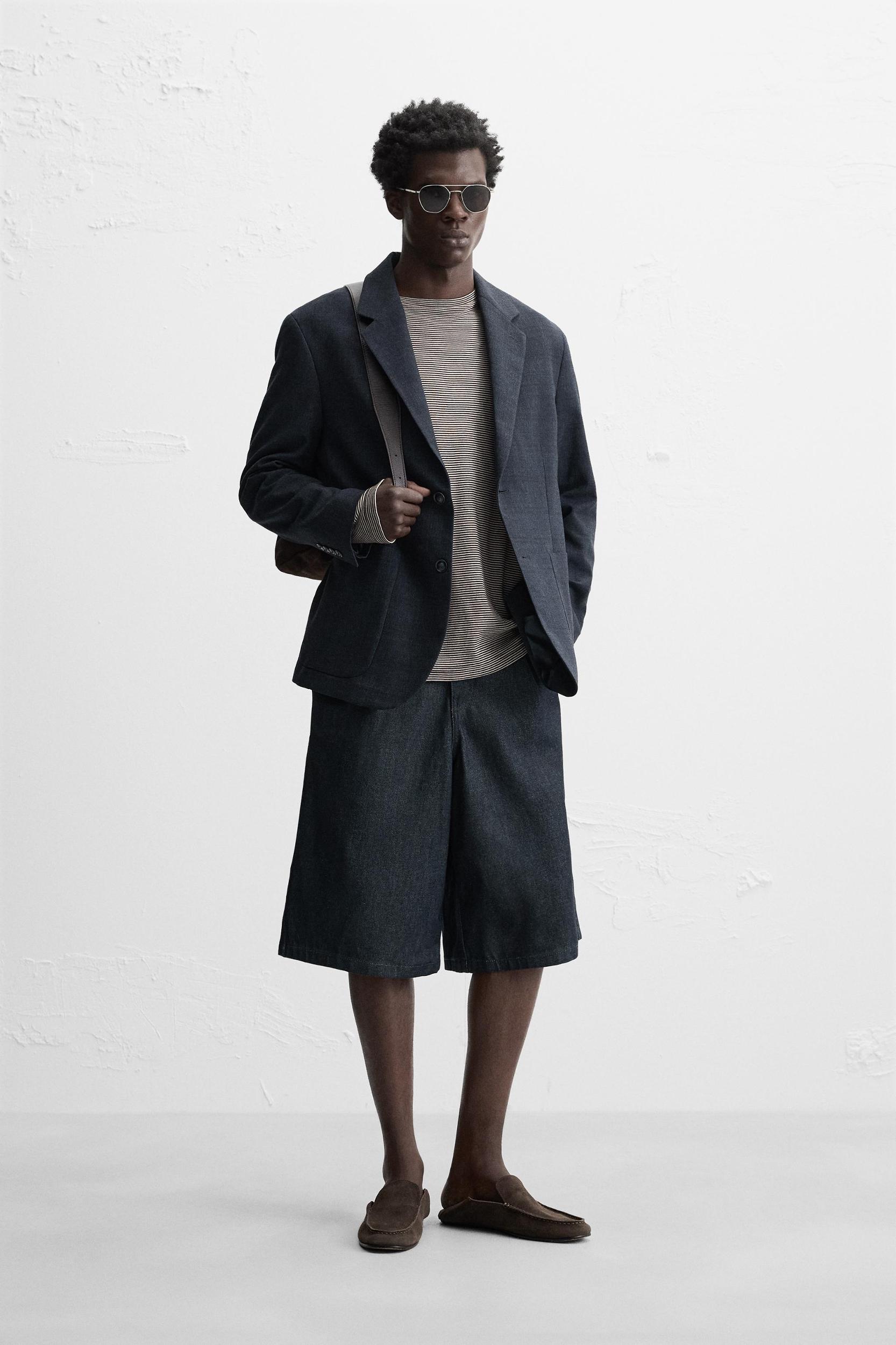 REGULAR FIT TEXTURED BLAZER Product Image