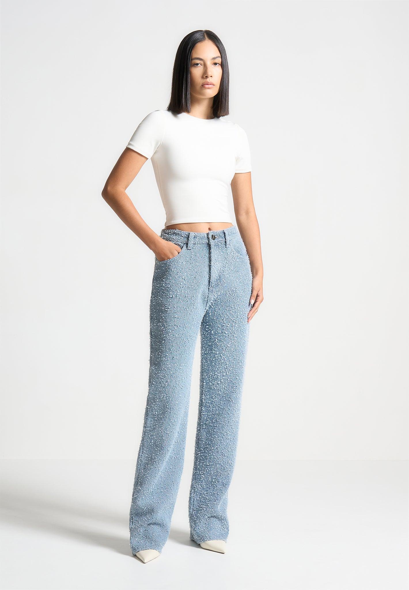 Léna - Double Layer Short Sleeve T Shirt - Off White Female Product Image