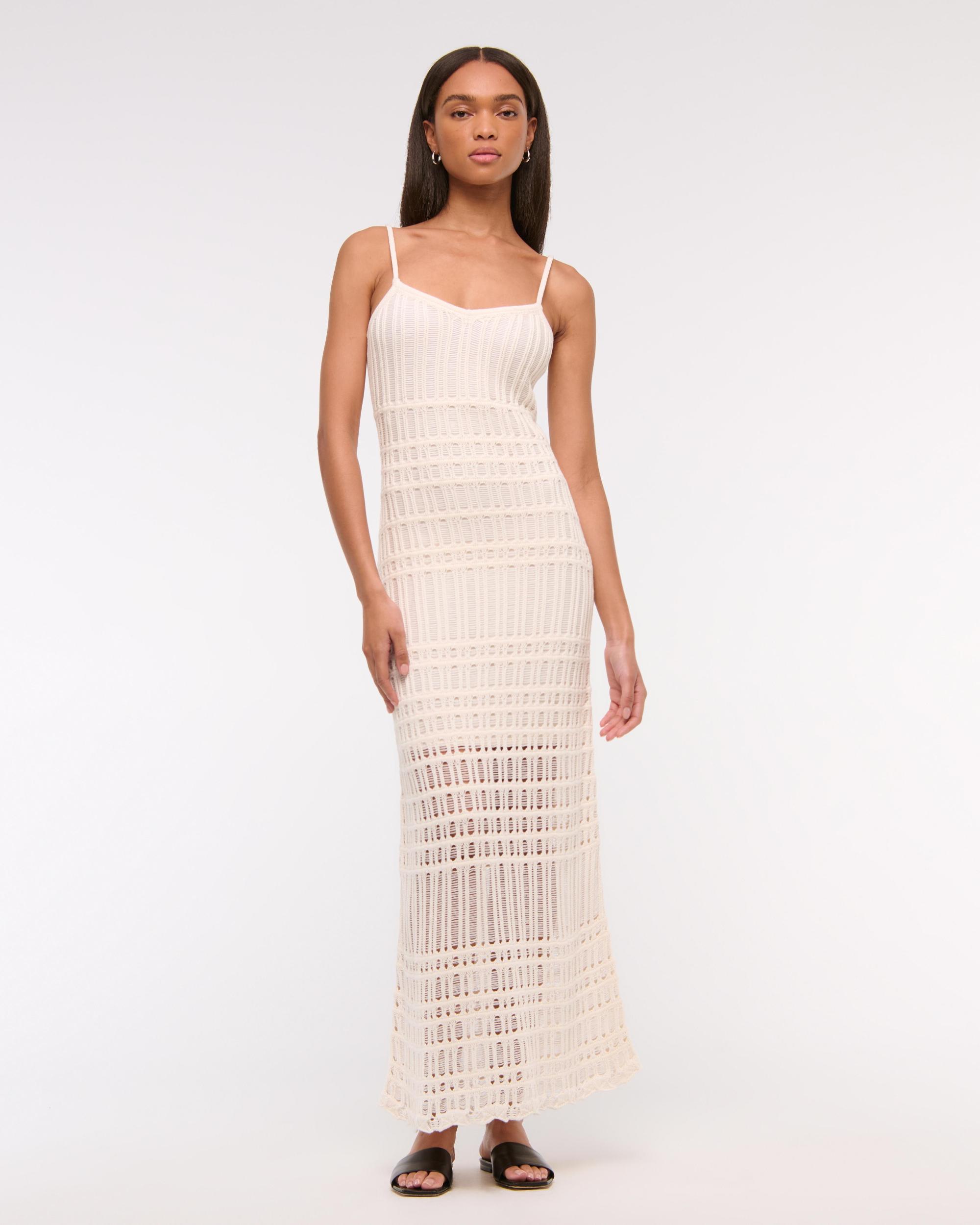 Crochet-Style Maxi Dress Product Image