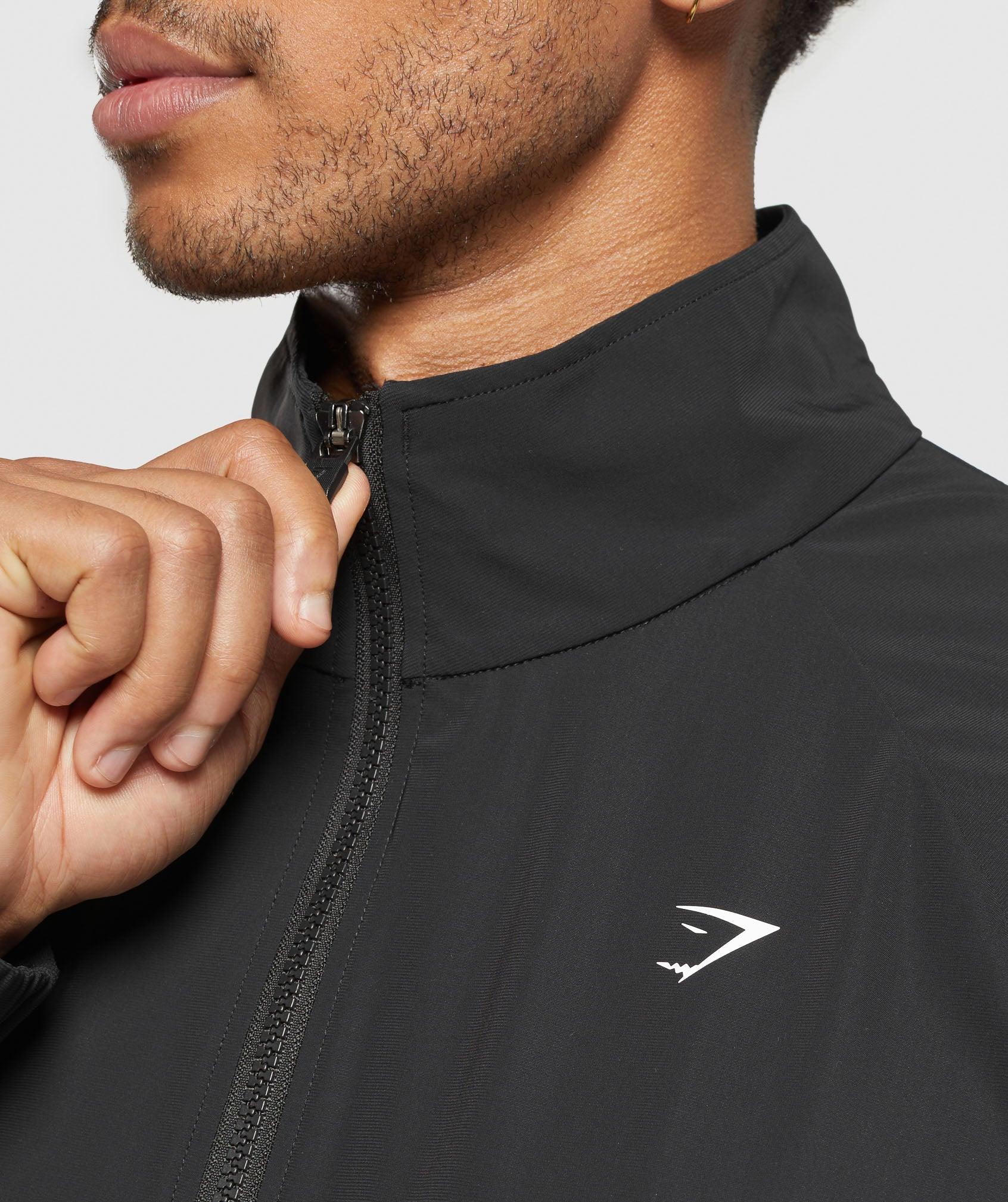 Gymshark Contrast Track Top - Black Male Product Image
