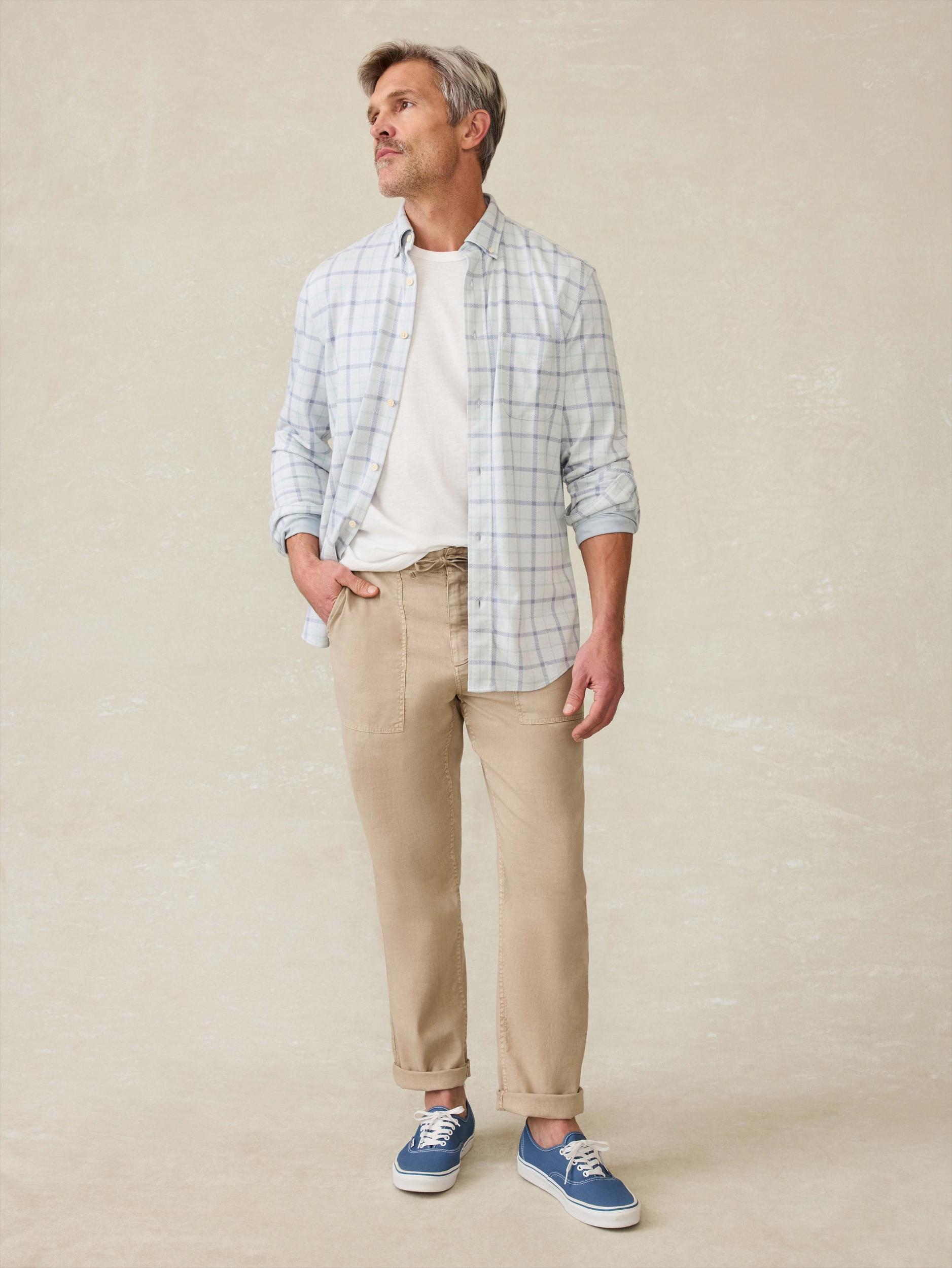 Coastline Knit Shirt - Hidden Lake Plaid Male Product Image