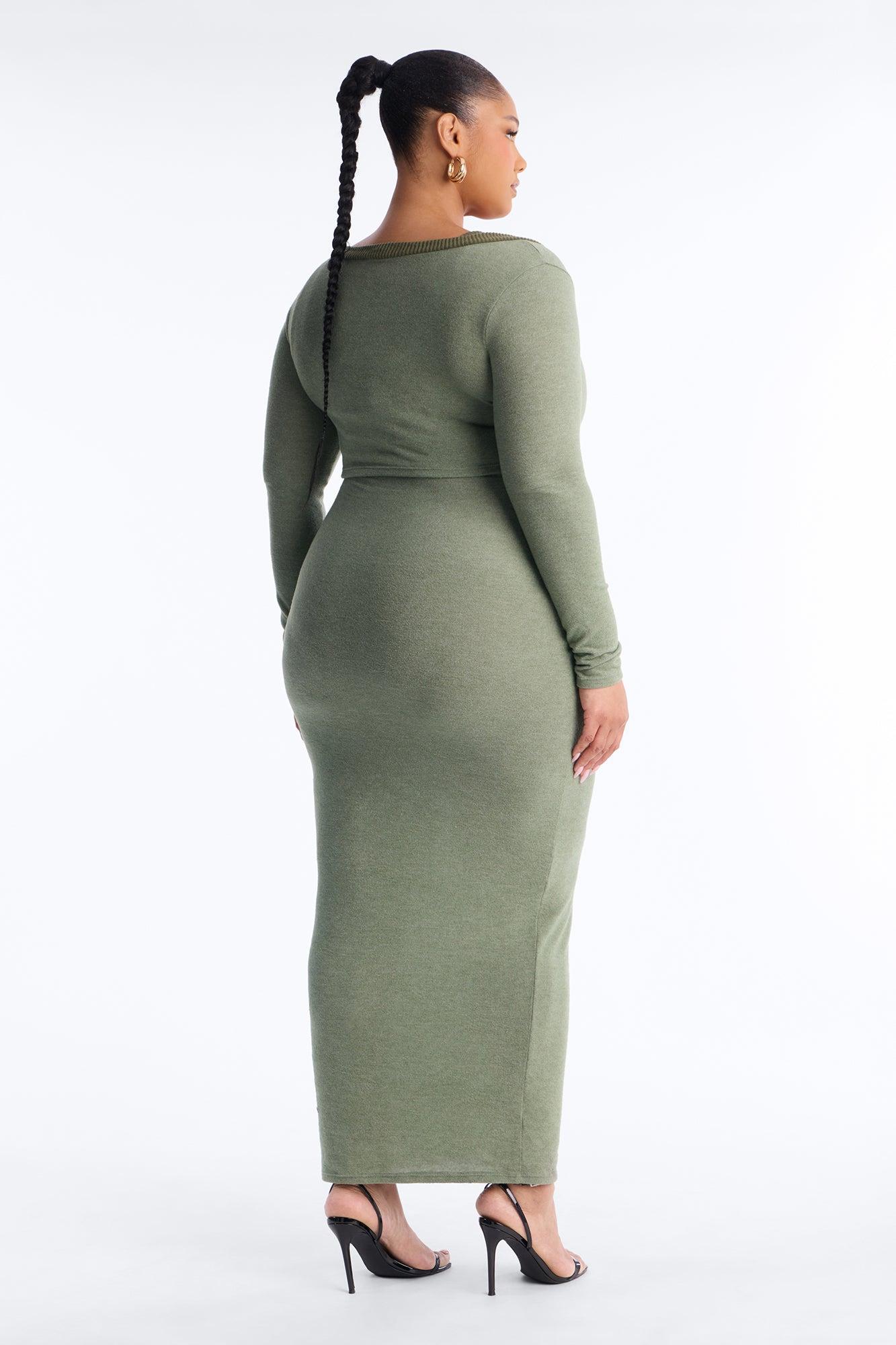 Literally No Maxi Dress Set - Olive Female Product Image