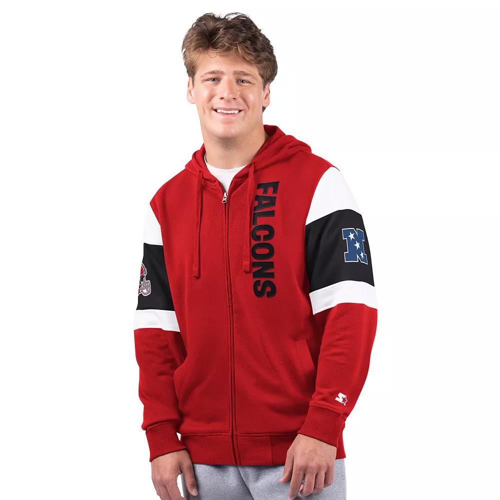 Men's Starter Red Atlanta Falcons Extreme Vintage Logo Full-Zip Hoodie,  Product Image