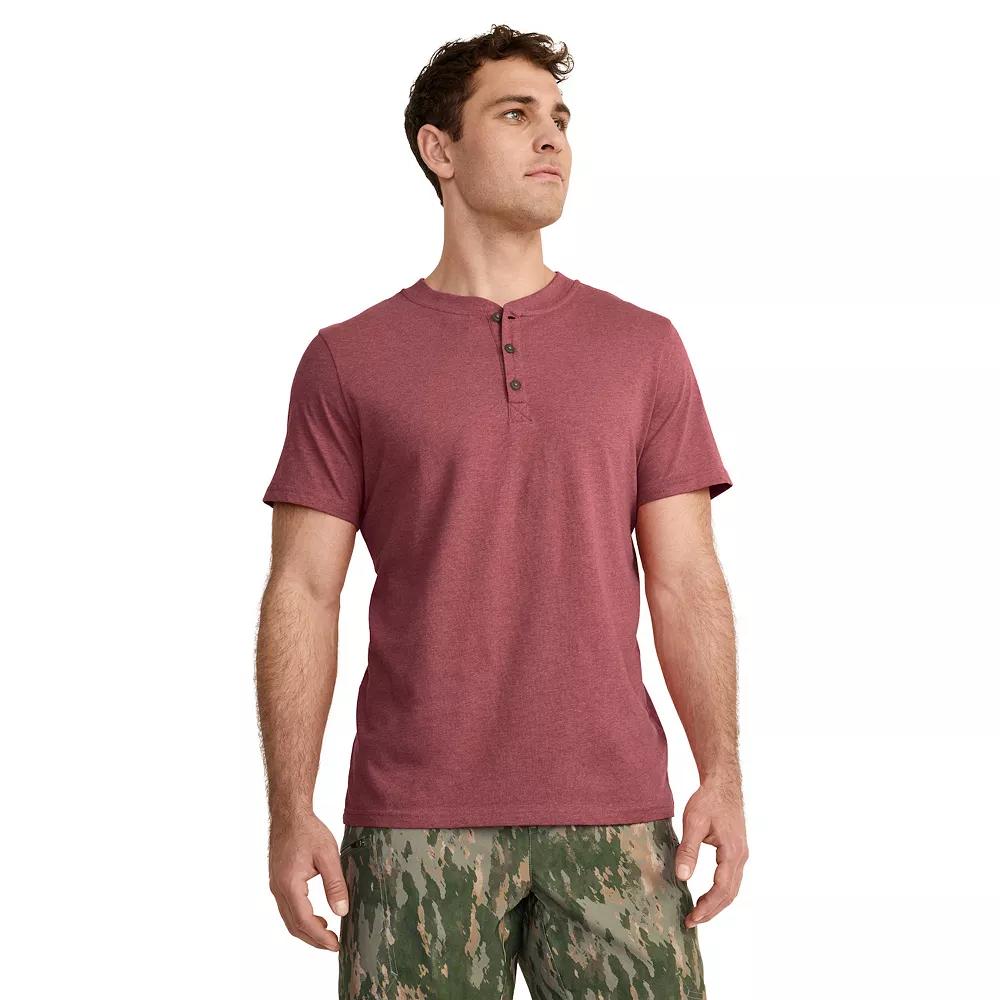 Men's Jockey Outdoors™ by Luke Bryan Short Sleeve Henley, Size: XXL, Red Grey Product Image