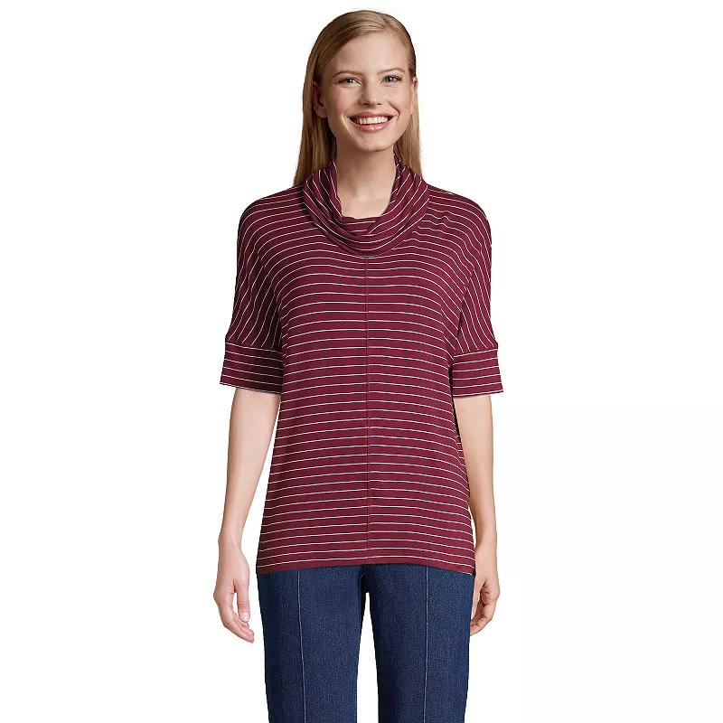 Petite Lands' End Super Soft Elbow Cowlneck Top, Women's,  Product Image
