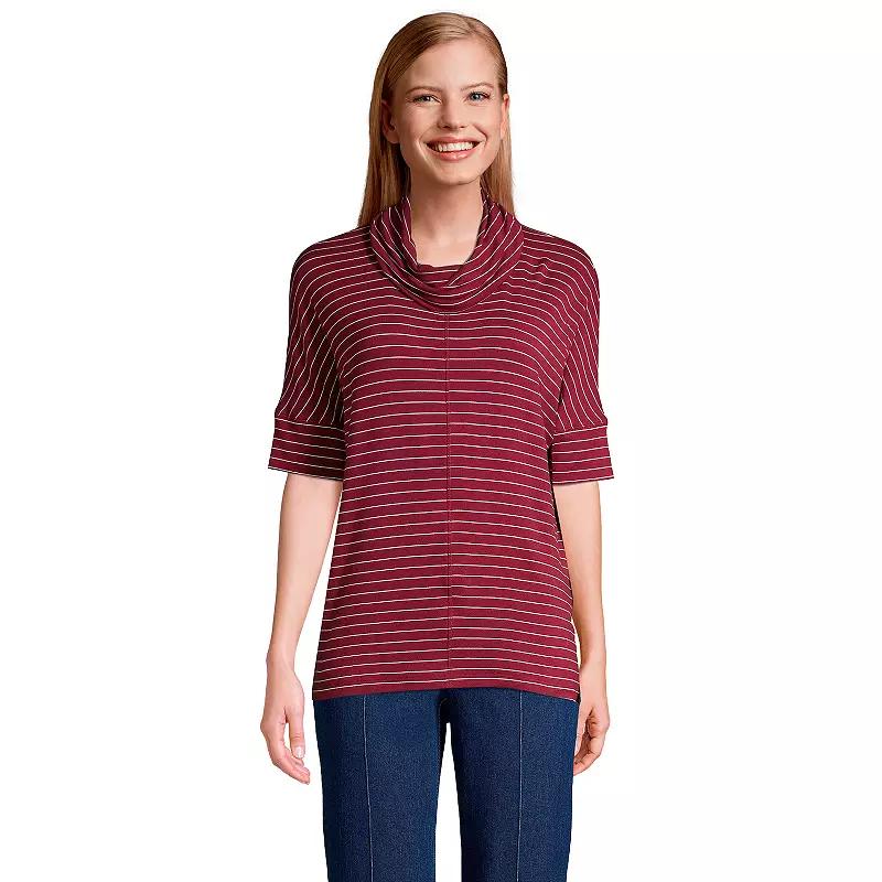 Petite Lands' End Super Soft Elbow Cowlneck Top, Women's,  Product Image