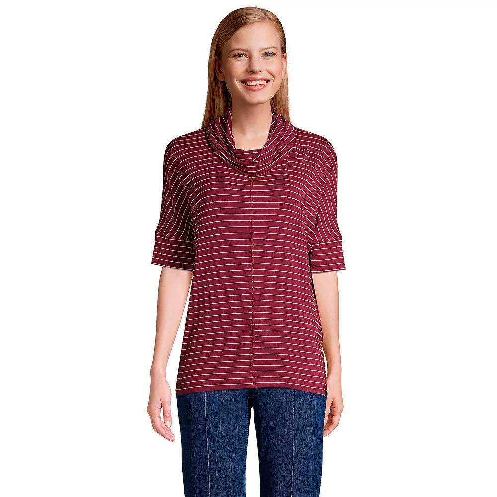 Women's Lands' End Super Soft Elbow Cowlneck Top,  Product Image