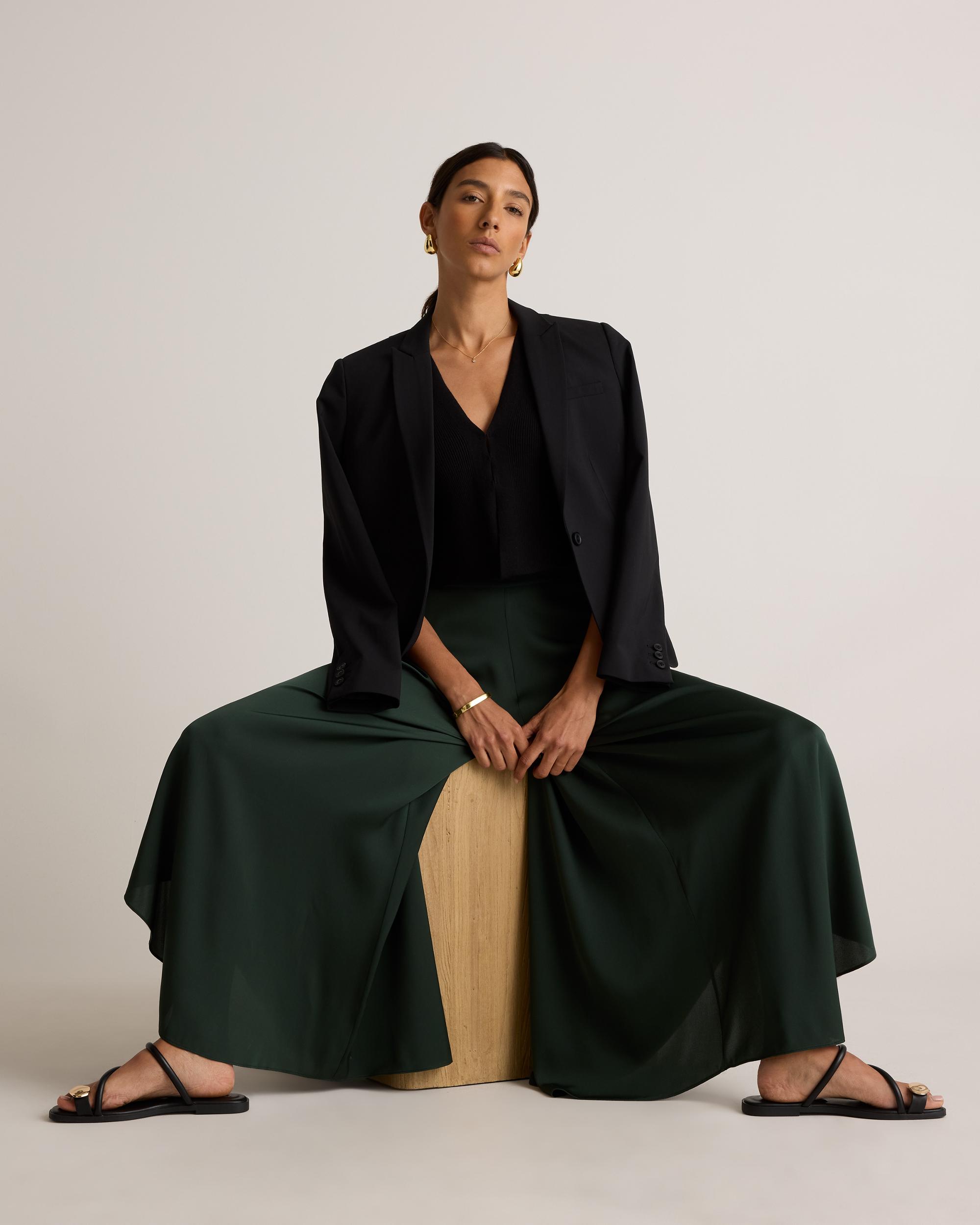 Quince | Women's Washable Stretch Silk Palazzo Pants Mulberry Silk Product Image