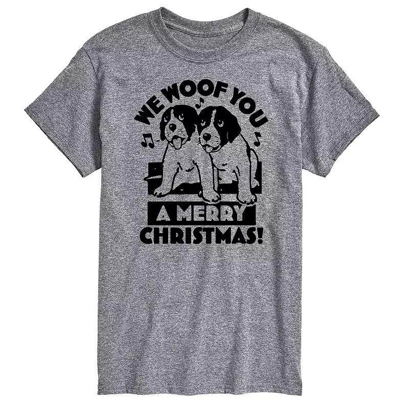 Men's We Woof You Merry Christmas Graphic Tee,  Product Image