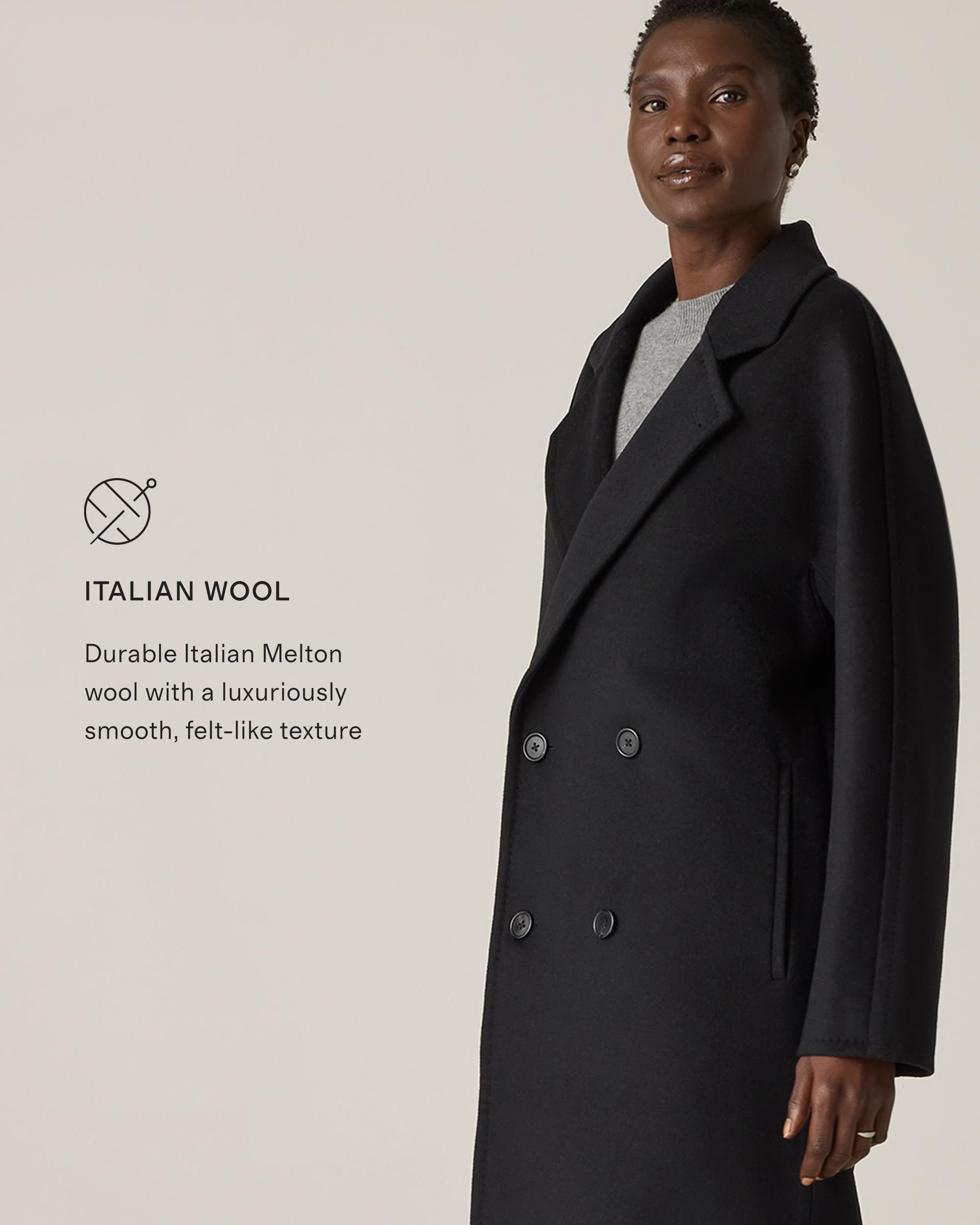 Quince | Women's Italian Wool Double-Breasted Slouch Coat Product Image