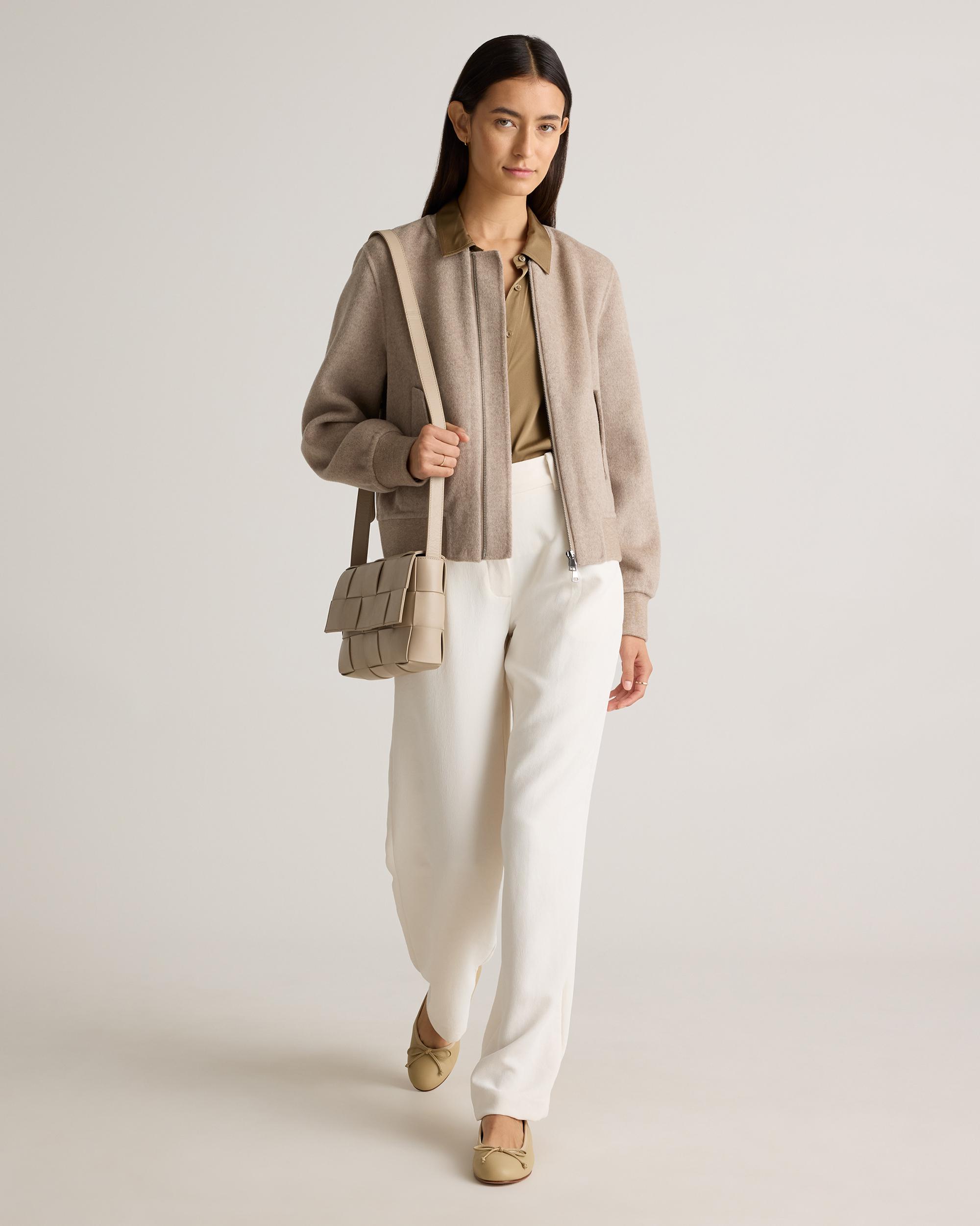 Quince | Women's Double-Faced Merino Wool Bomber Jacket Product Image