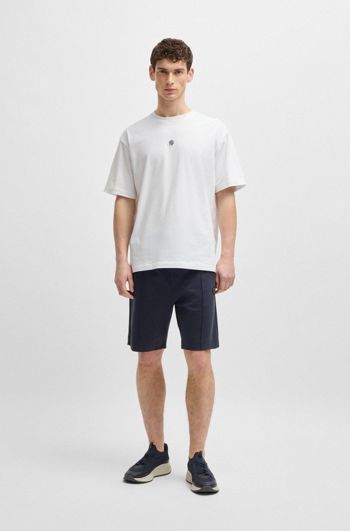 Stretch-cotton T-shirt with Double B monogram Product Image