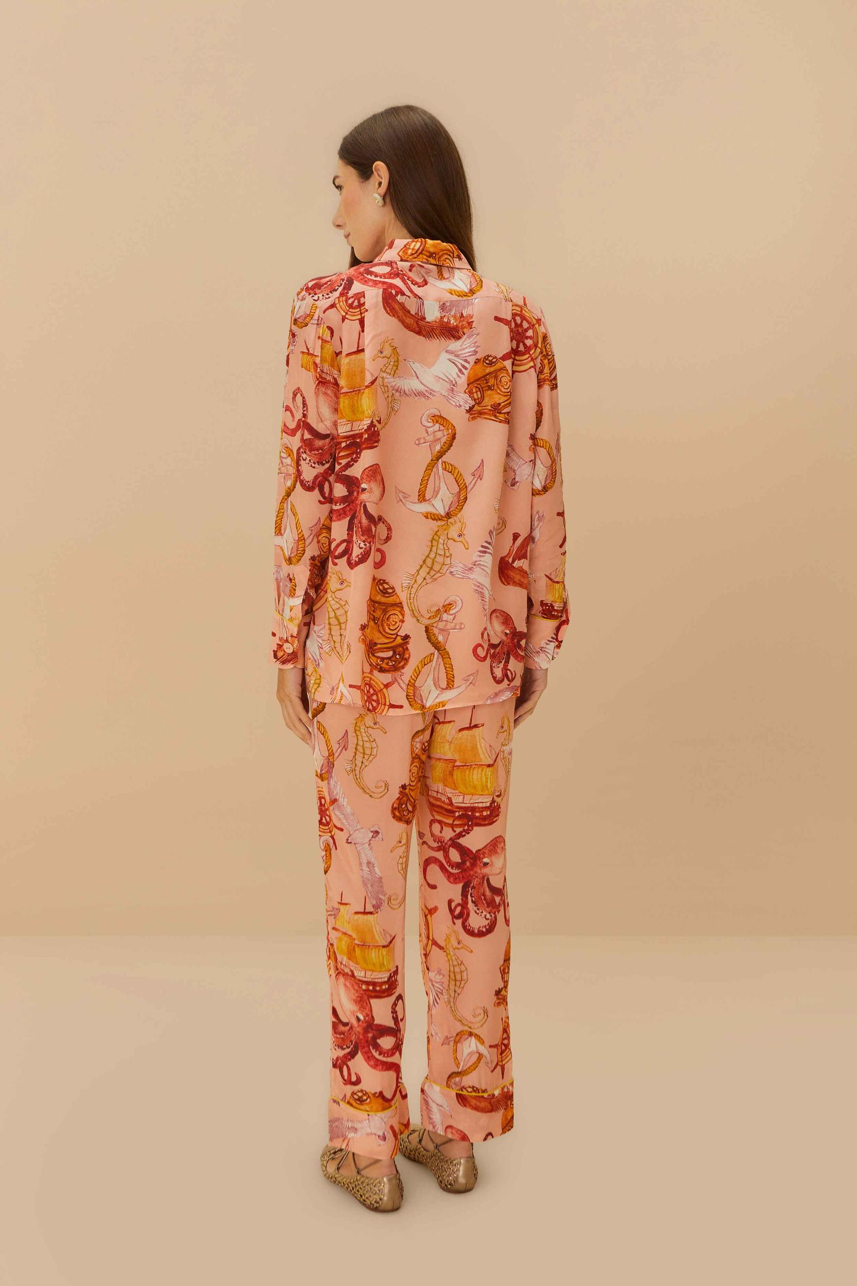 Pink Nautical Wonder Pajama Pants Product Image