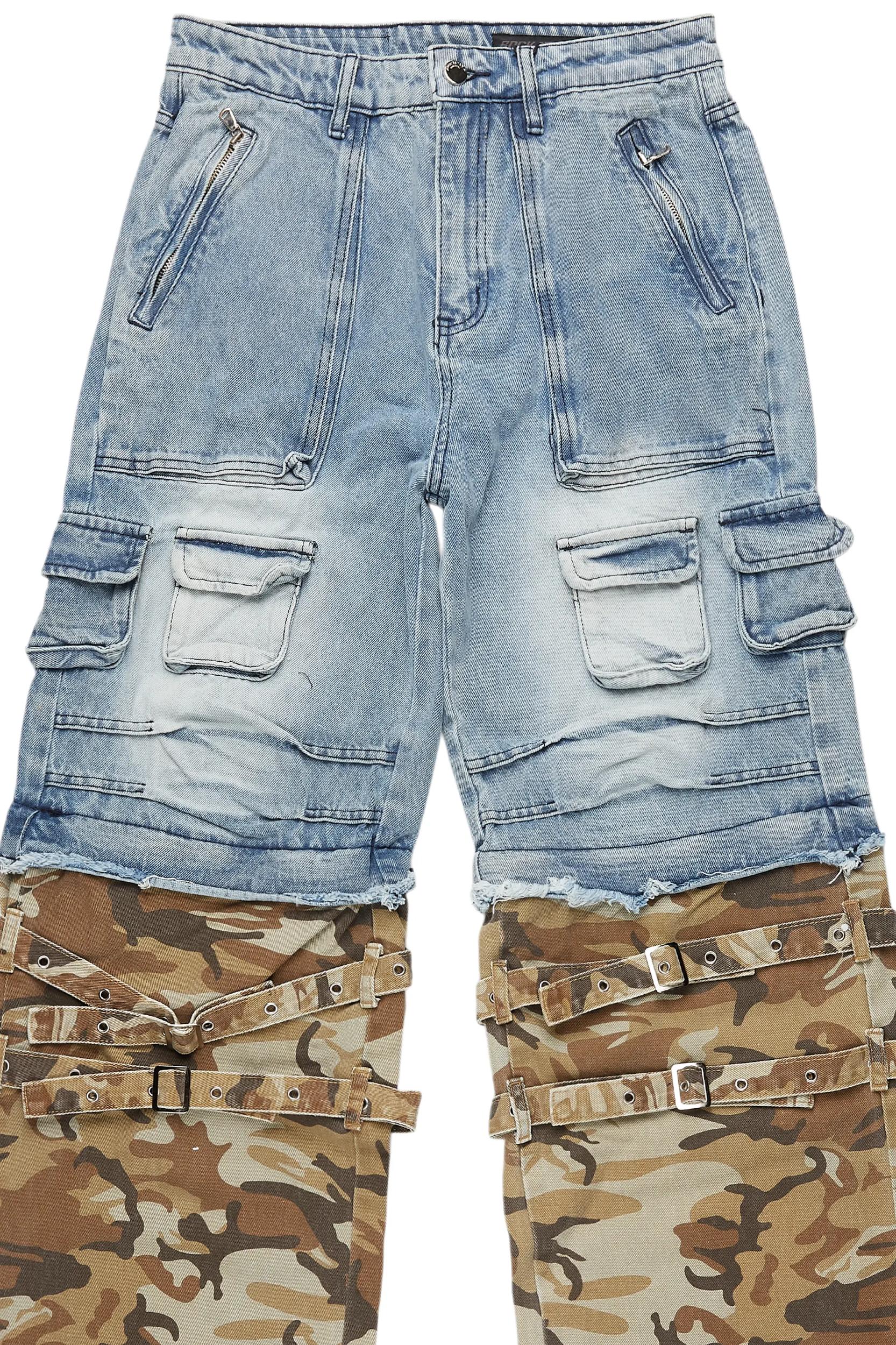 Exxus Light Blue Baggy Fit Jean Male Product Image