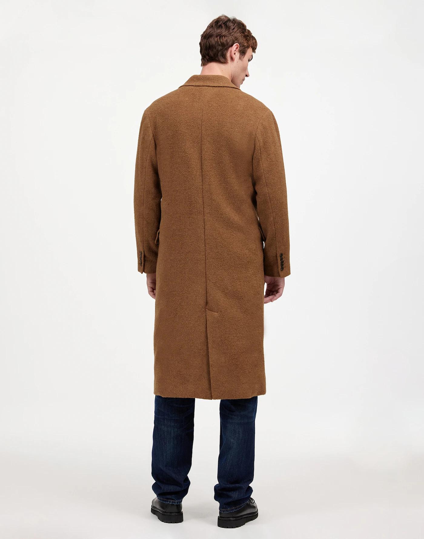Double-Breasted Topcoat in Italian Alpaca-Wool Blend Product Image