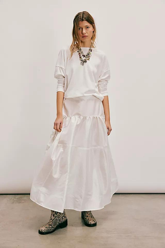 Emery Drop-Waist Midi Skirt Product Image