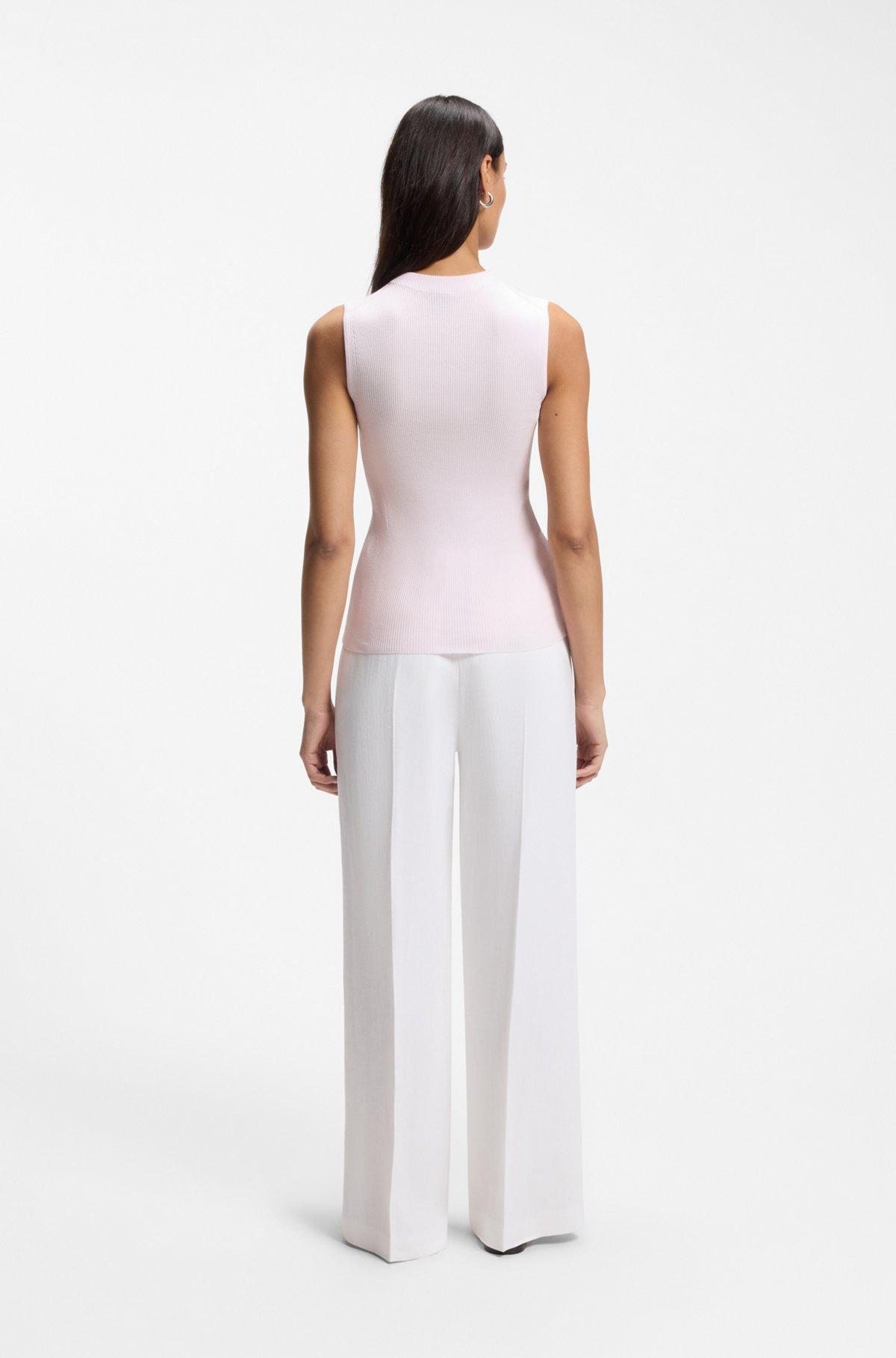 Ribbed top with mock neckline Product Image