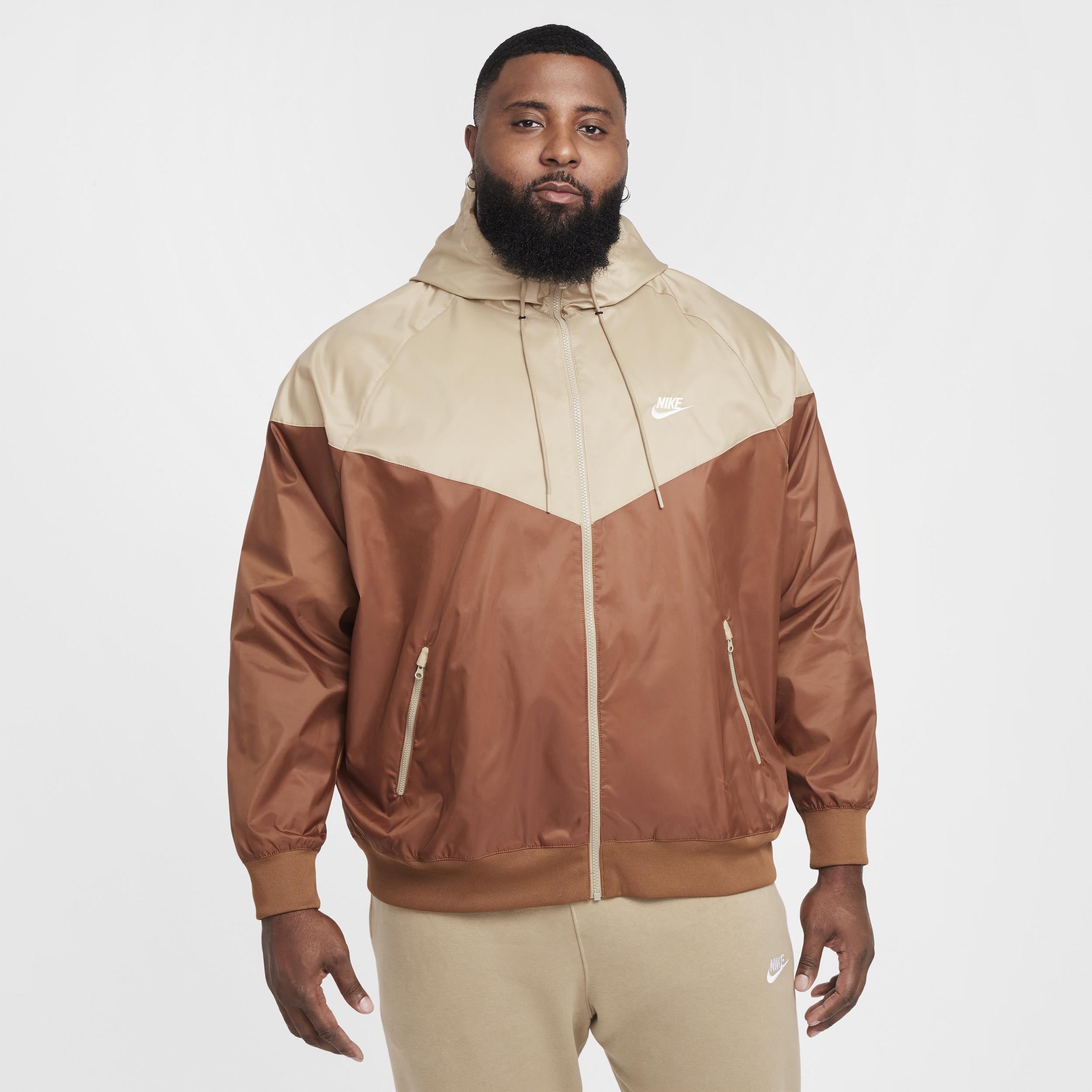 Nike Mens Nike Woven Windrunner Lined Hooded Jacket - Mens Sail/Khaki/Light British Tan Product Image
