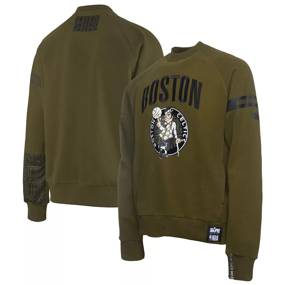 Men's NBA x Two Hype  Olive Boston Celtics Culture & Hoops Collection Premium Pullover Sweatshirt, Size: XL, Team Product Image