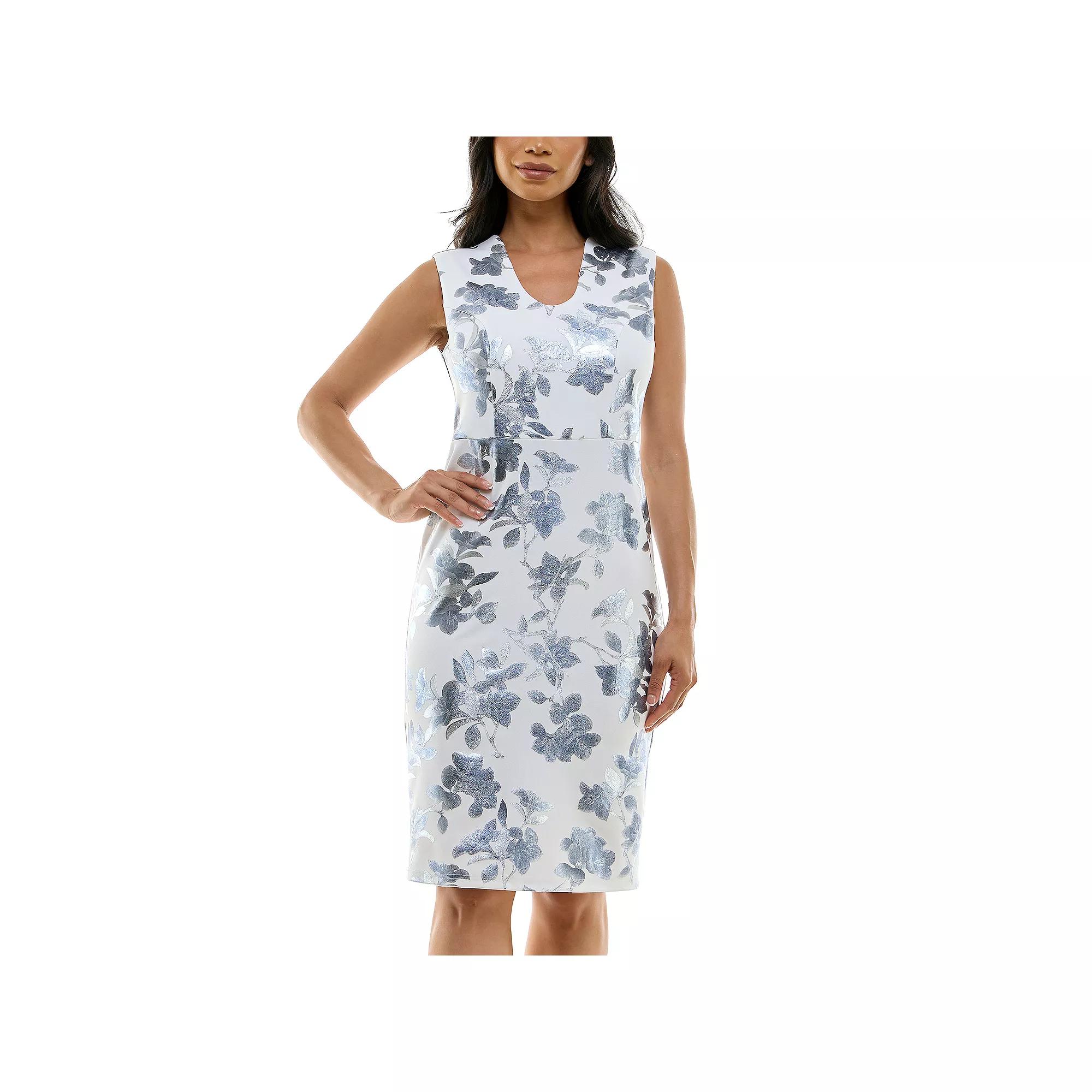 Women's Nina Leonard Foil Sheath Dress,  Product Image