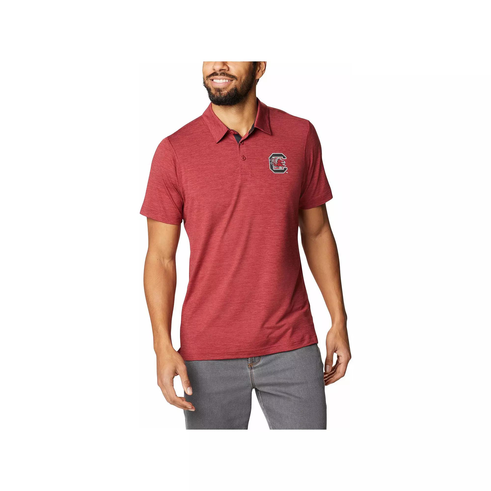 Men's Columbia Garnet South Carolina Gamecocks Tech Trail Omni-Shade Polo, Size: Large, Red Product Image
