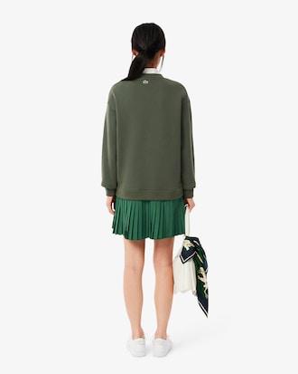 Blended Fabric Pleated Sweatshirt Dress Product Image