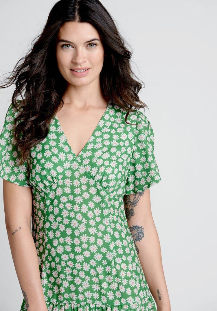 Touch Grass and Smile Midi Dress Product Image