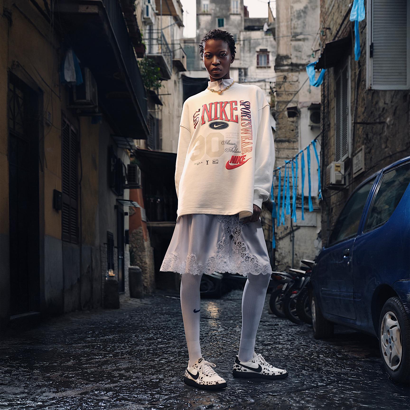 Womens Nike Sportswear Oversized Crew-Neck French Terry Sweatshirt | HF9491-133 Product Image