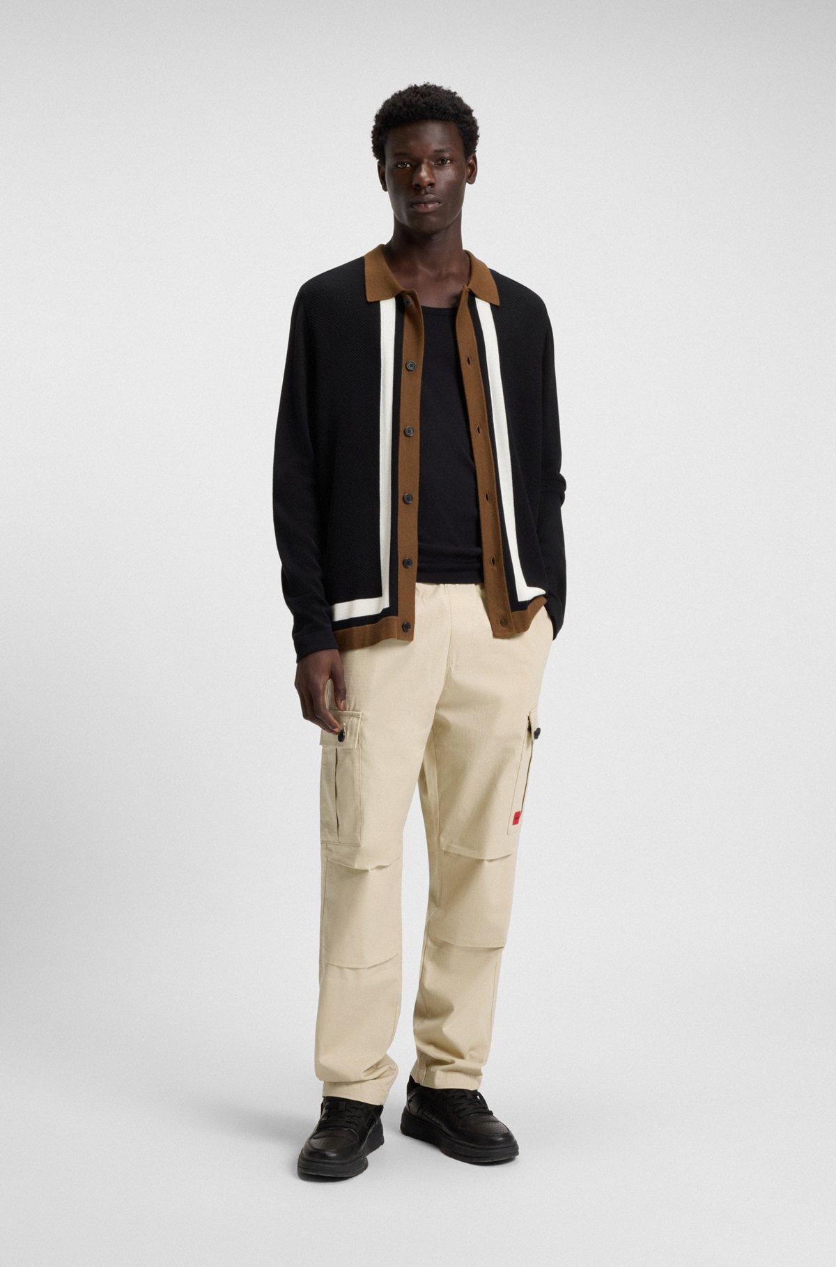 Regular-fit cargo trousers in ripstop cotton Product Image