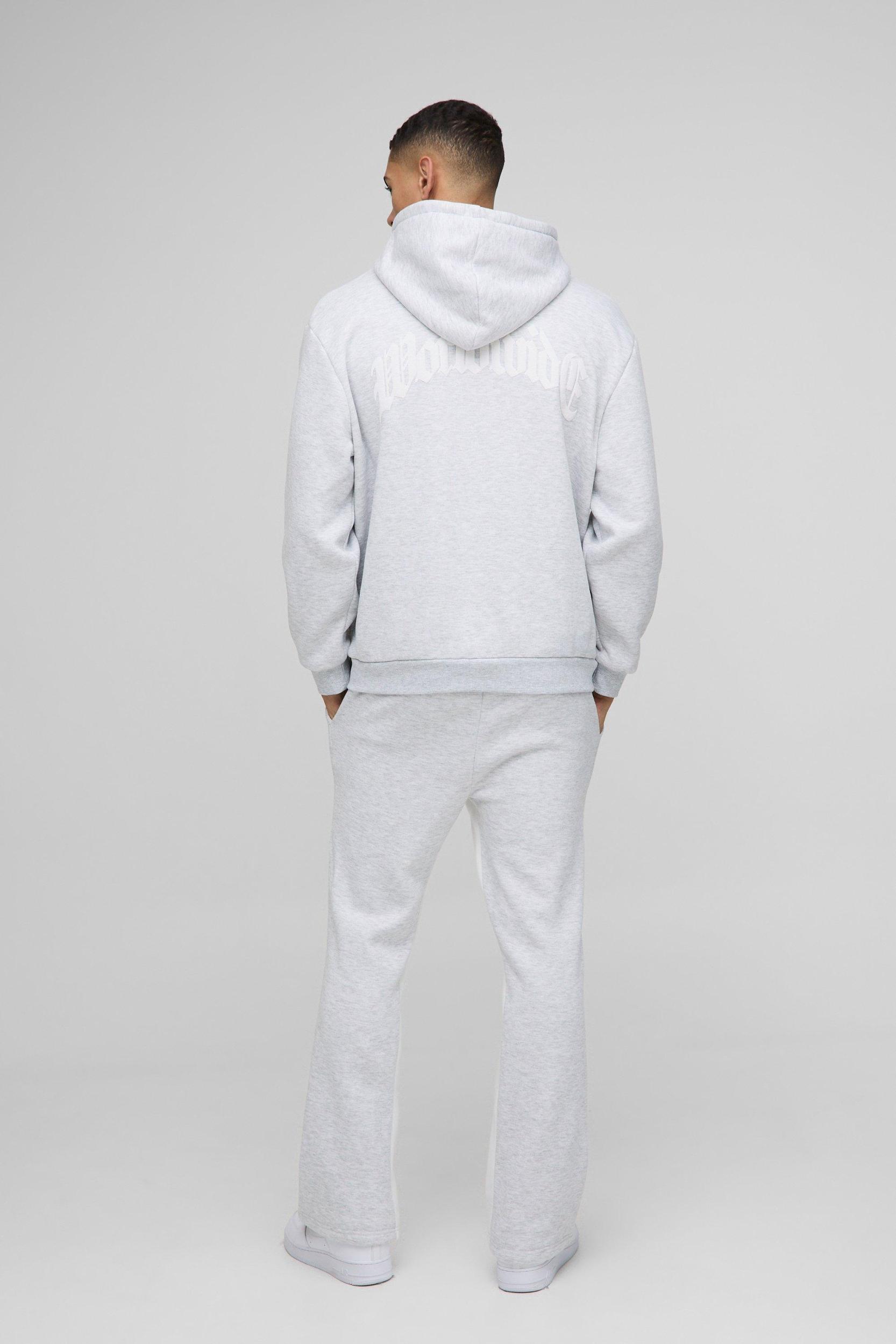 Oversized Homme Cross Zip Hooded Tracksuit | boohooMAN USA Product Image