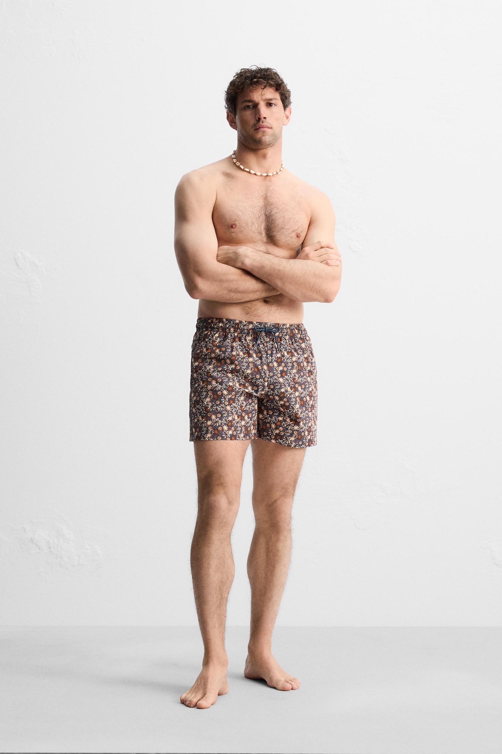 FLORAL PRINT MID-LENGTH SWIMSUIT Product Image