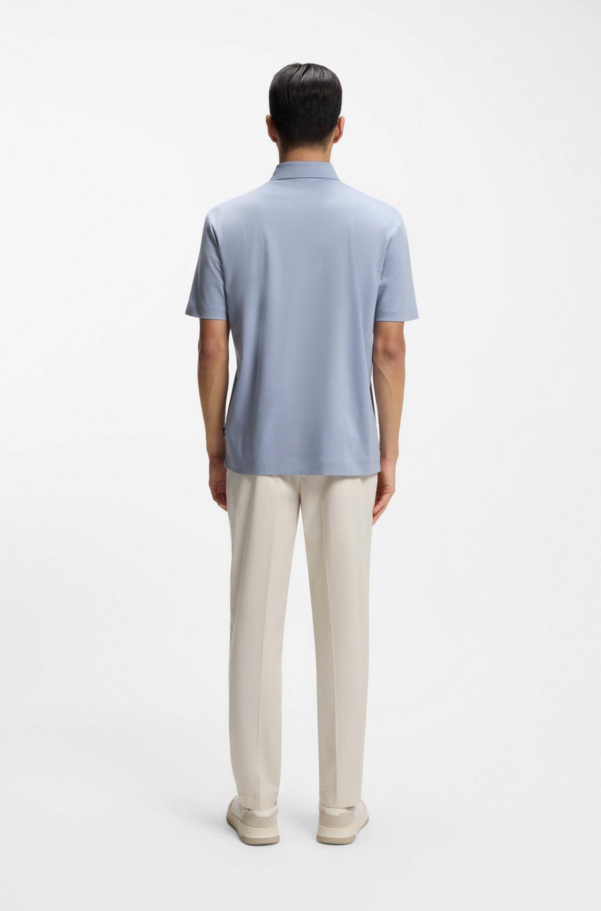 Monogram-jacquard polo shirt in cotton Product Image