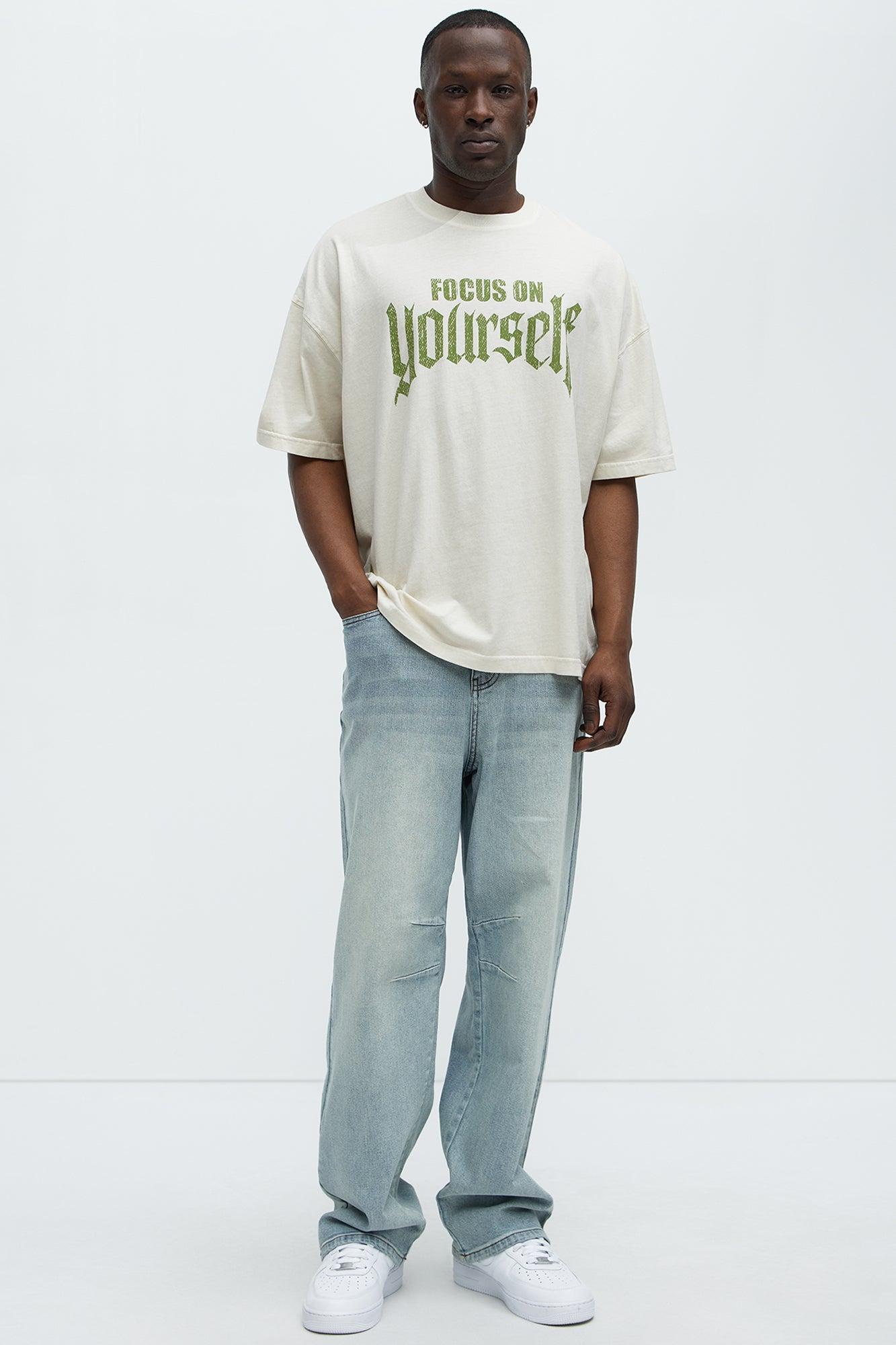 Make Yourself Proud Oversized Short Sleeve Tee - Cream Product Image