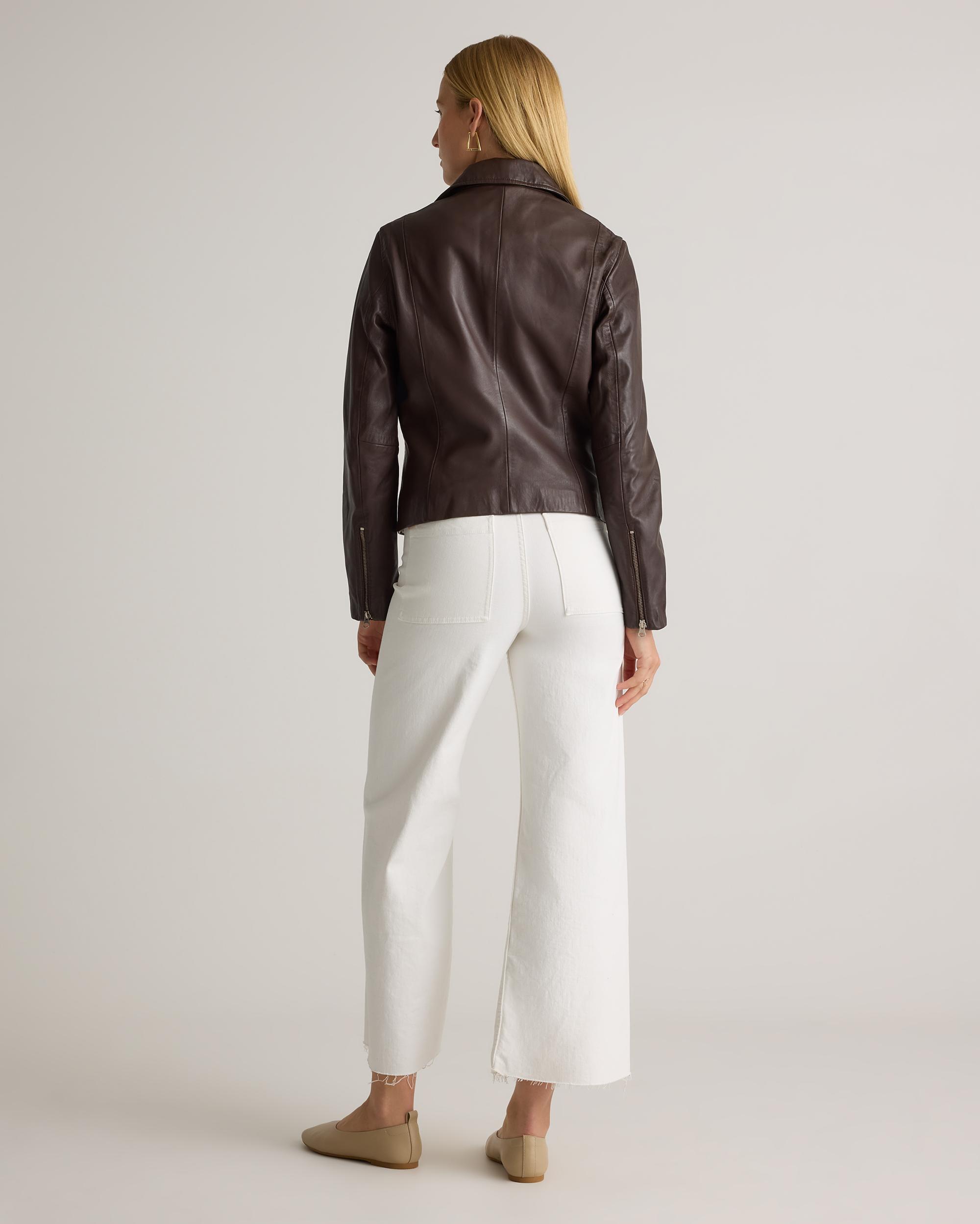 Quince | Women's 100% Washed Leather Biker Jacket Product Image
