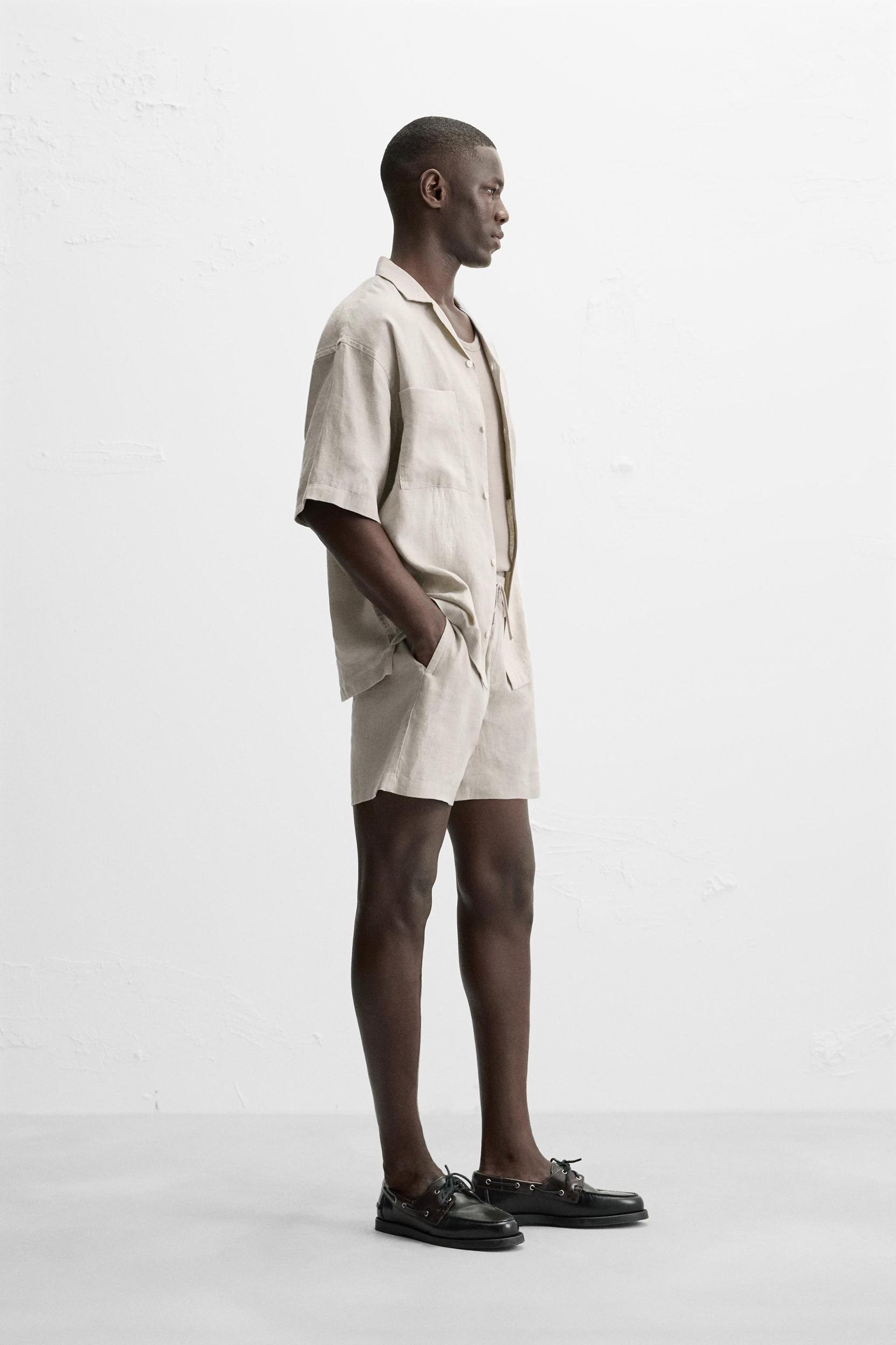 100% LINEN SHORTS Product Image